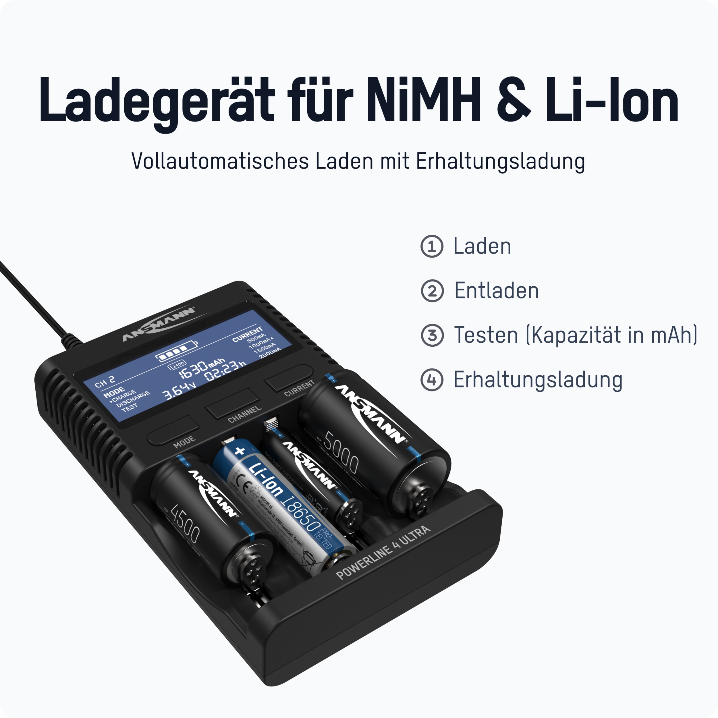 ANSMANN Ladegerät Powerline 4 Ultra
