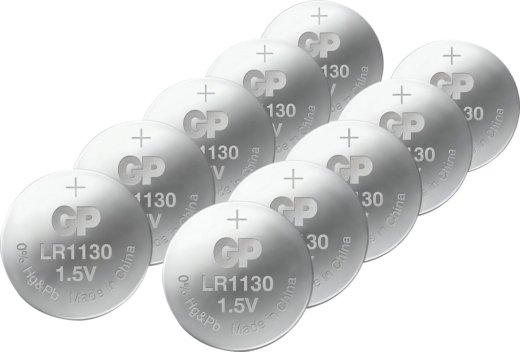 GP Alkaline-Knopfzelle LR54 V10GA, 1,5V, 10 Stück