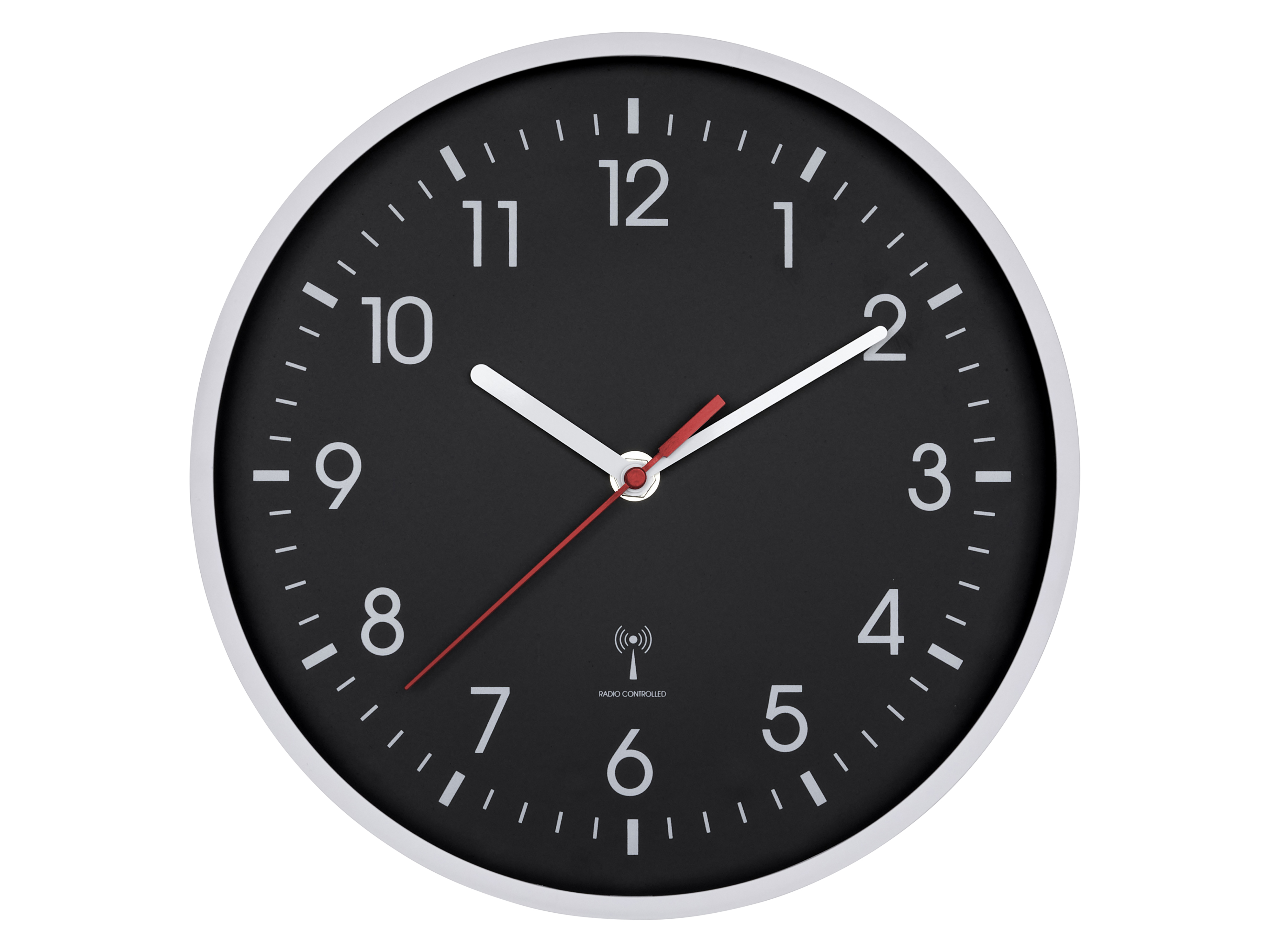 TFA Analoge Funkwanduhr 60.3550.20, schwarz/weiß