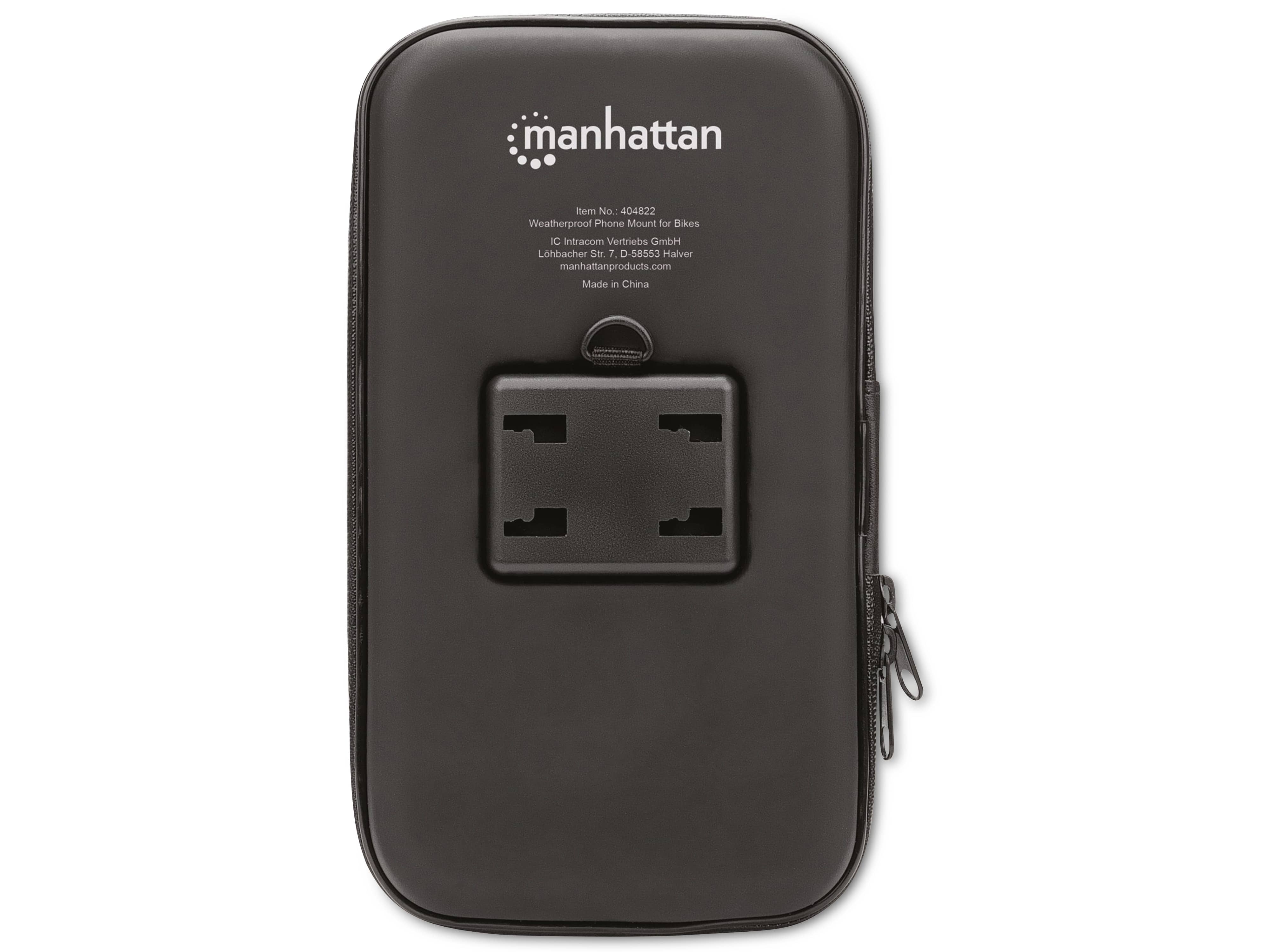 MANHATTAN Fahrrad-Smartphone-Halter, wasserdicht, schwarz MANHATTAN Fahrrad-Smartphone-Halter, wasserdicht, schwarz