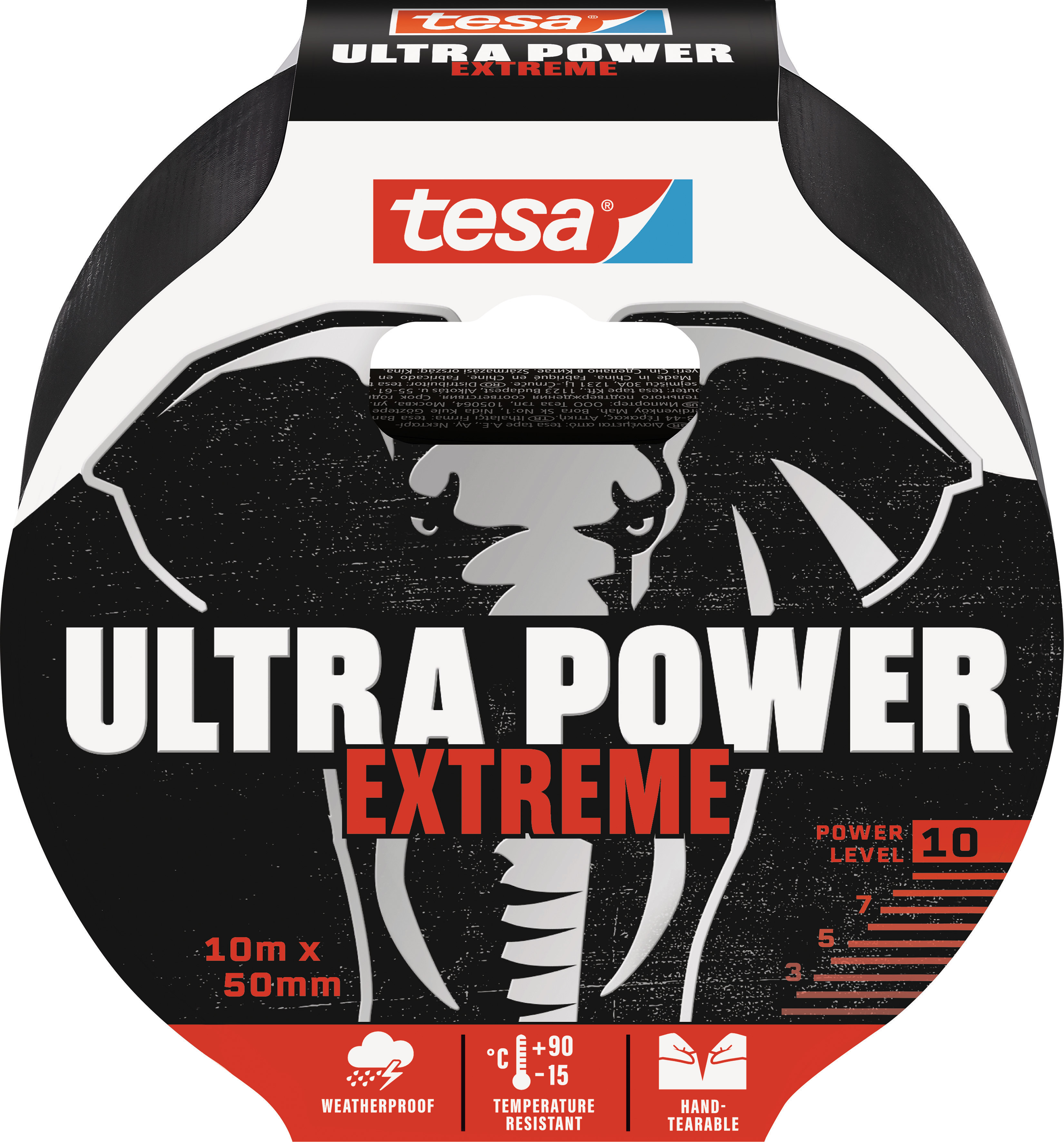 TESA Ultra Power Extreme, Reparaturband, 50 mm x 10 m, schwarz TESA Ultra Power Extreme, Reparaturband, 50 mm x 10 m, schwarz