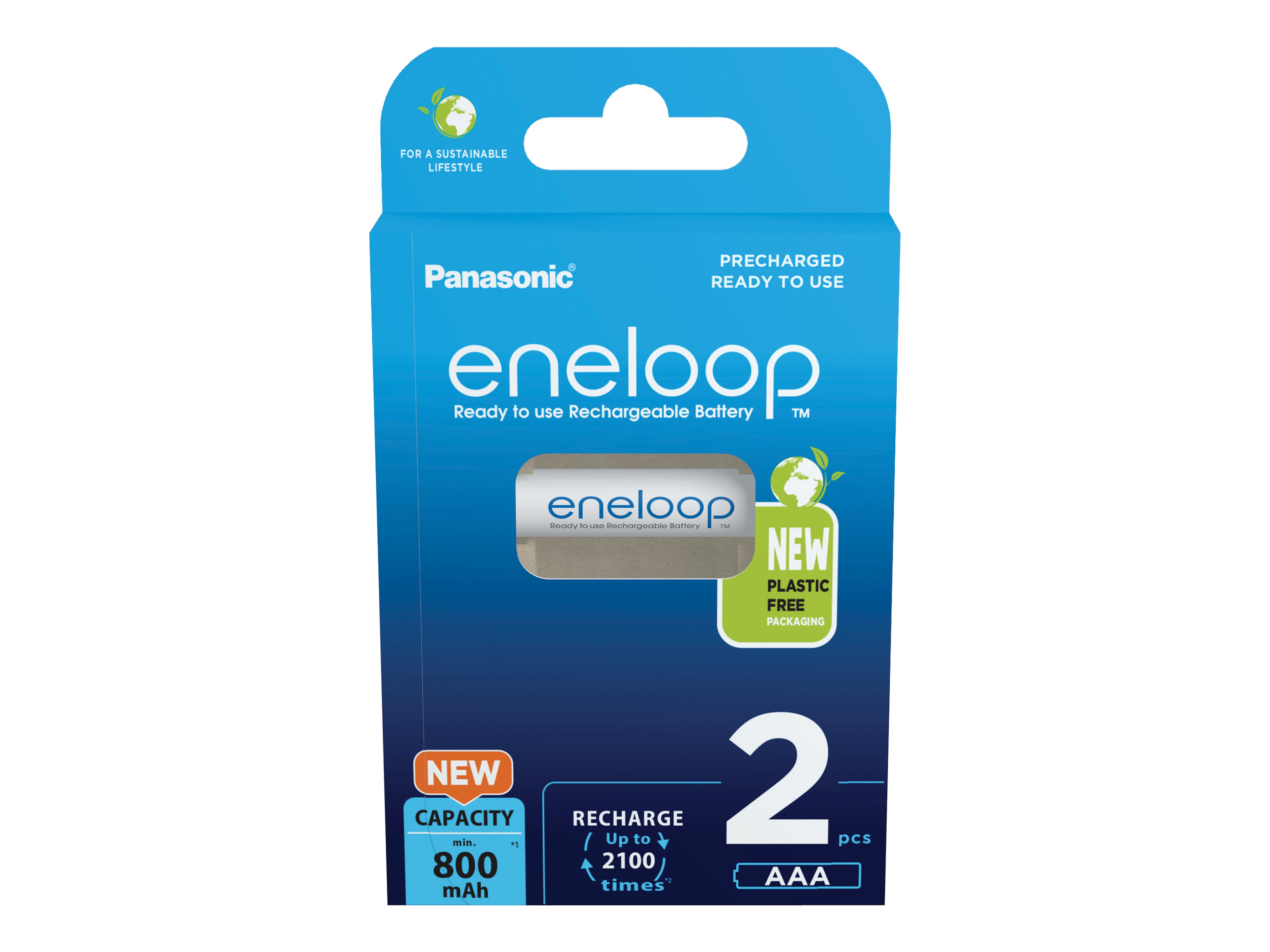PANASONIC eneloop NiMH-Micro Akku, 800mAh, 2 Stück PANASONIC eneloop NiMH-Micro Akku, 800mAh, 2 Stück
