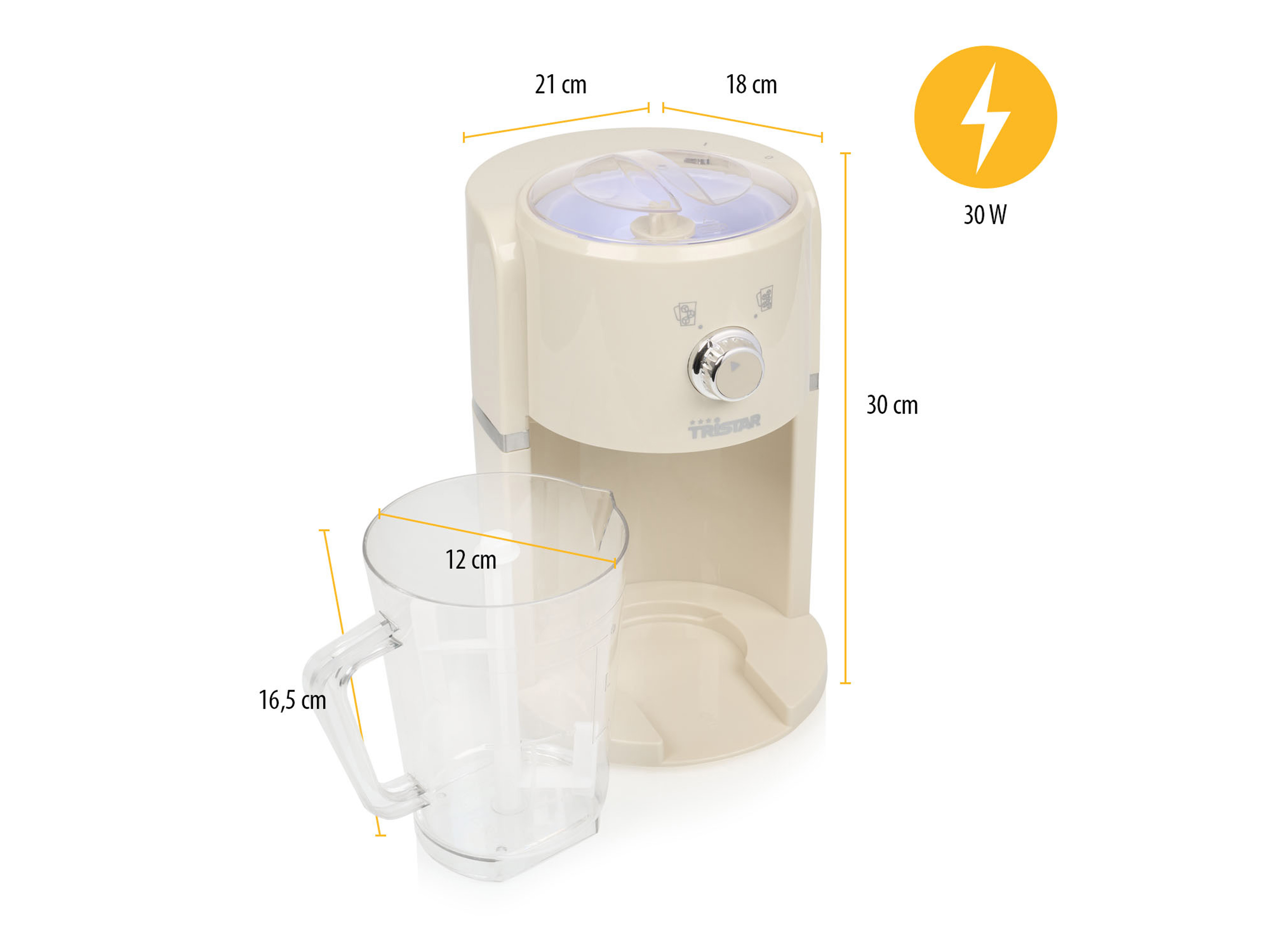TRISTAR Slush-Eismaschine KD-7310, Slushy Maker, leistungsstarker 30W-Motor