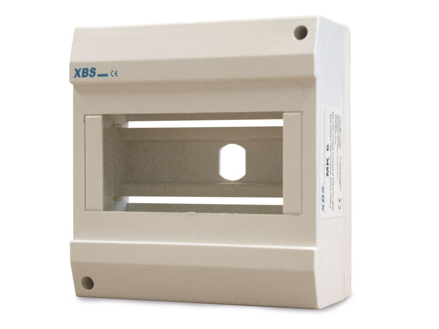 Kleinverteiler, ohne Tür, AP, 6 TE Kleinverteiler, ohne Tür, AP, 6 TE
