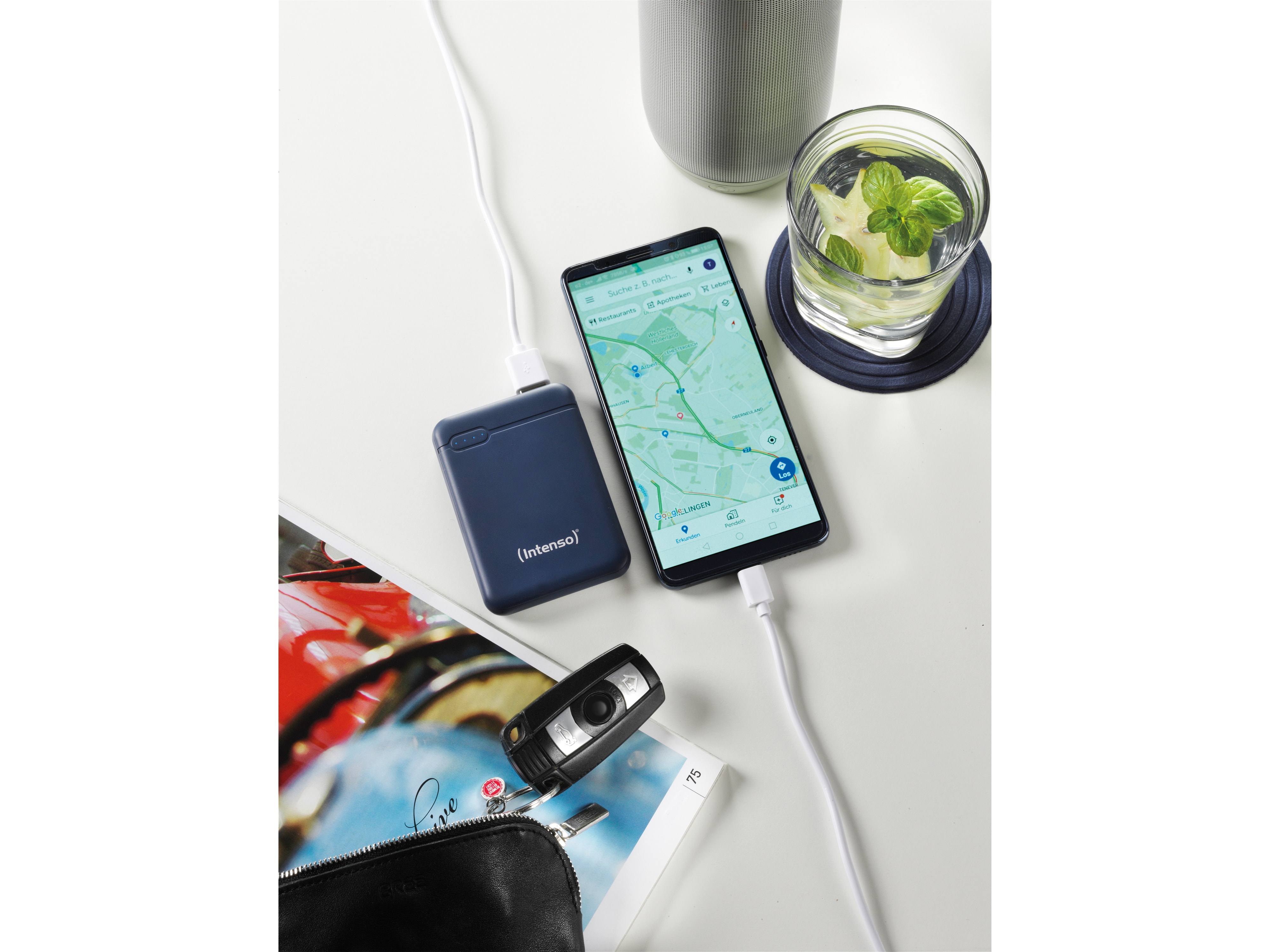 INTENSO USB Powerbank 7313525 XS 5000, 5.000 mAh, dunkelblau INTENSO USB Powerbank 7313525 XS 5000, 5.000 mAh, dunkelblau