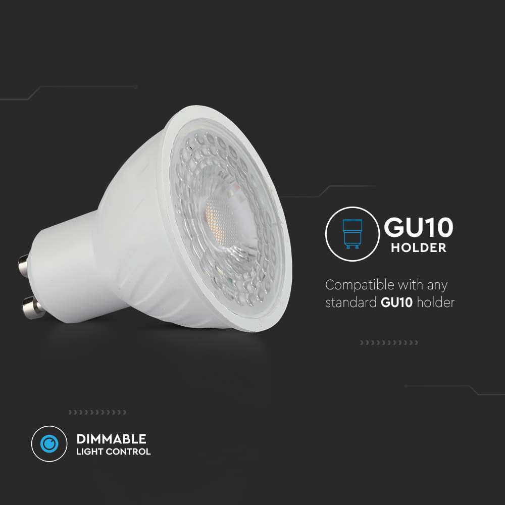 V-TAC LED-Lampe VT-21194, EEK: F, 6W, 445lm, 6500k, GU10, 110° V-TAC LED-Lampe VT-21194, EEK: F, 6W, 445lm, 6500k, GU10, 110°