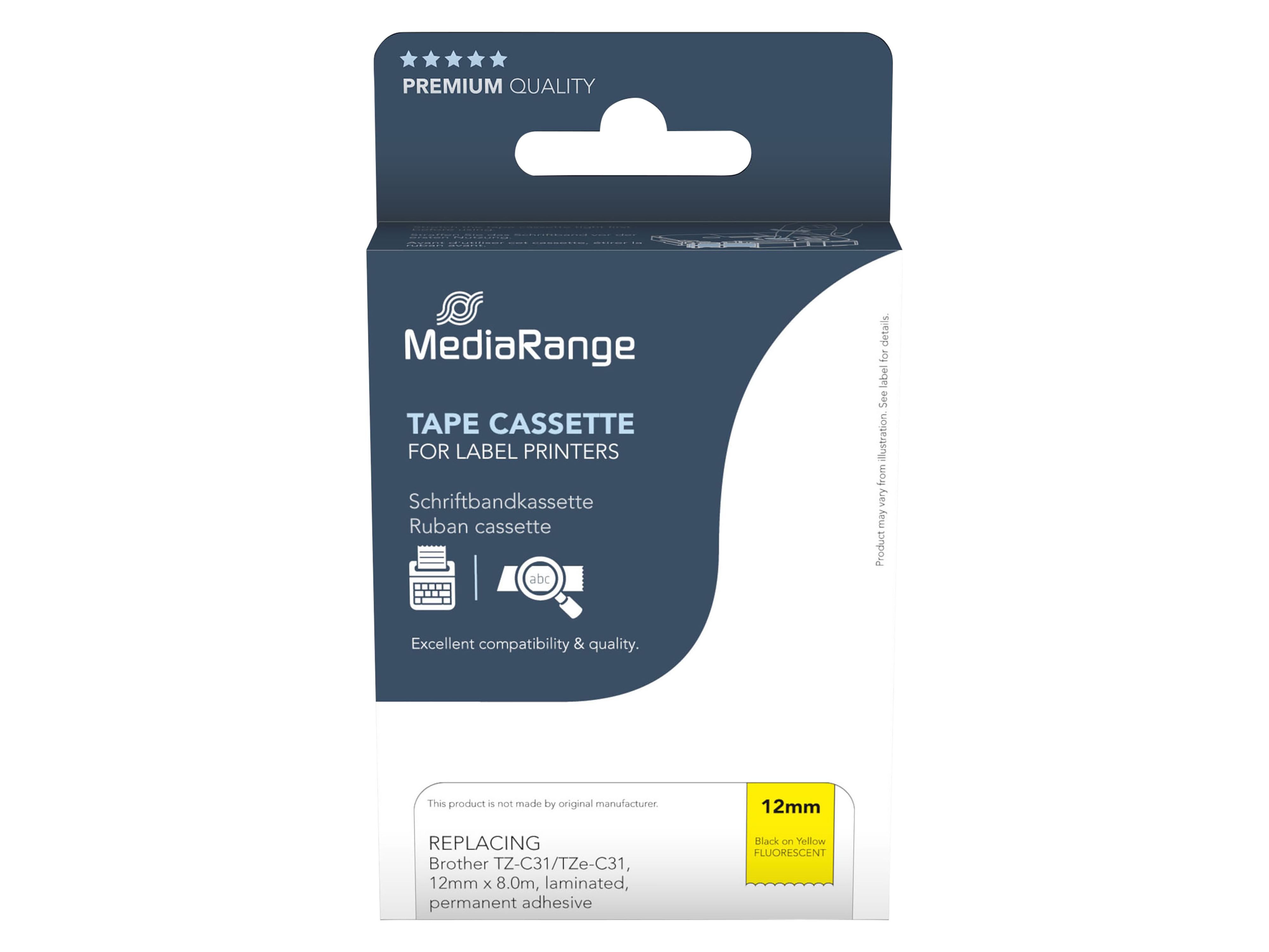 MEDIARANGE Schriftband MRBTZC31, ersetzt Brother TZ-C31/TZe-C31