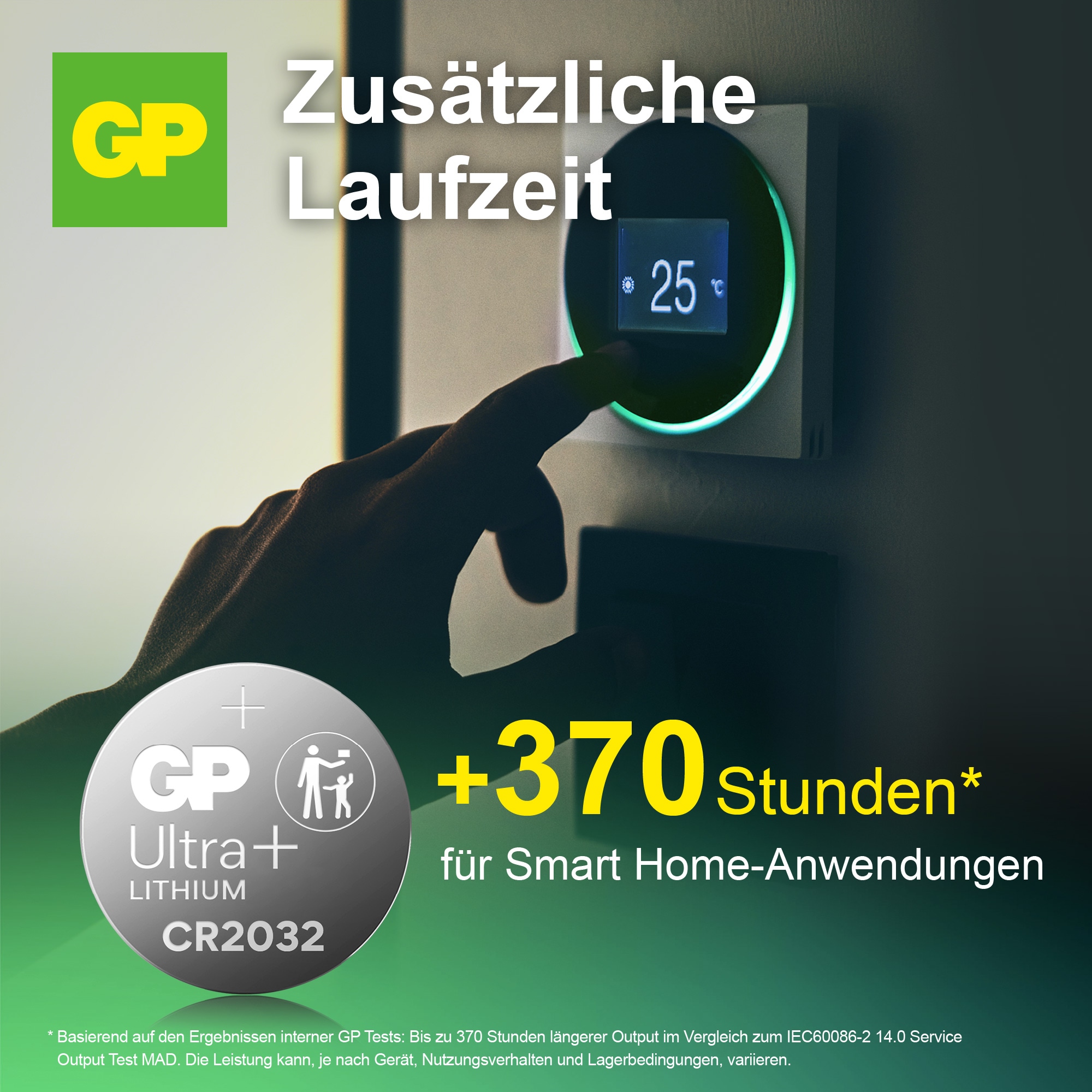 GP Ultra Plus, CR2032 Lithium Knopfzelle, 3 V, 5 Stück