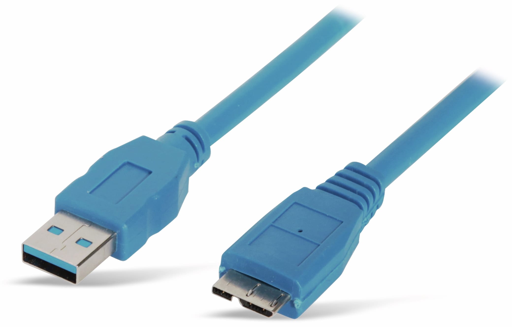 S-IMPULS USB3.0 Anschlusskabel, A/Micro-B, 1 m, blau