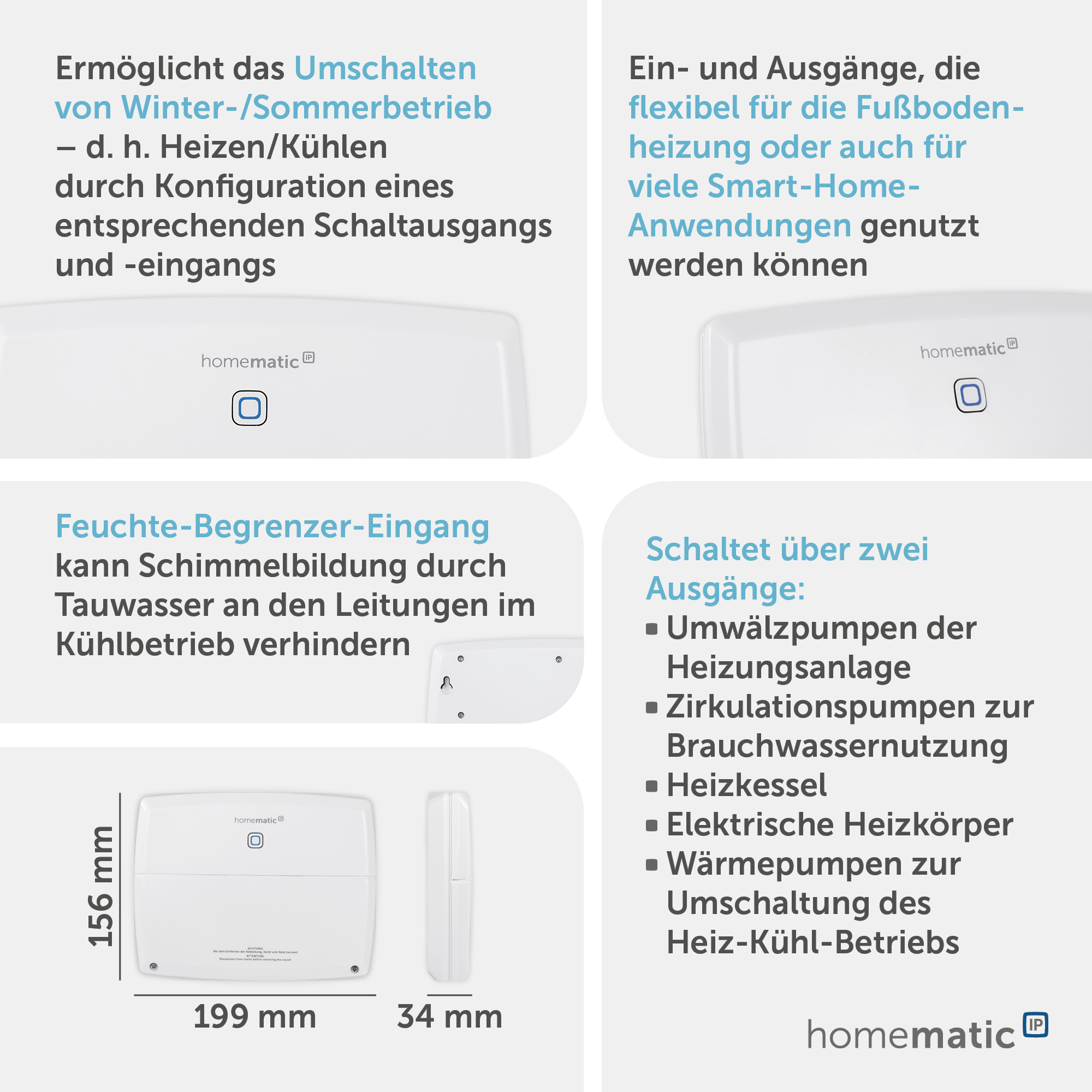 HOMEMATIC IP Smart Home 142988A0, Multi IO Box