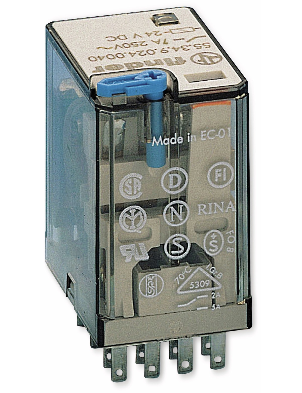 FINDER Relais F 55.34, 24 V-, 4xUM, 7 A FINDER Relais F 55.34, 24 V-, 4xUM, 7 A