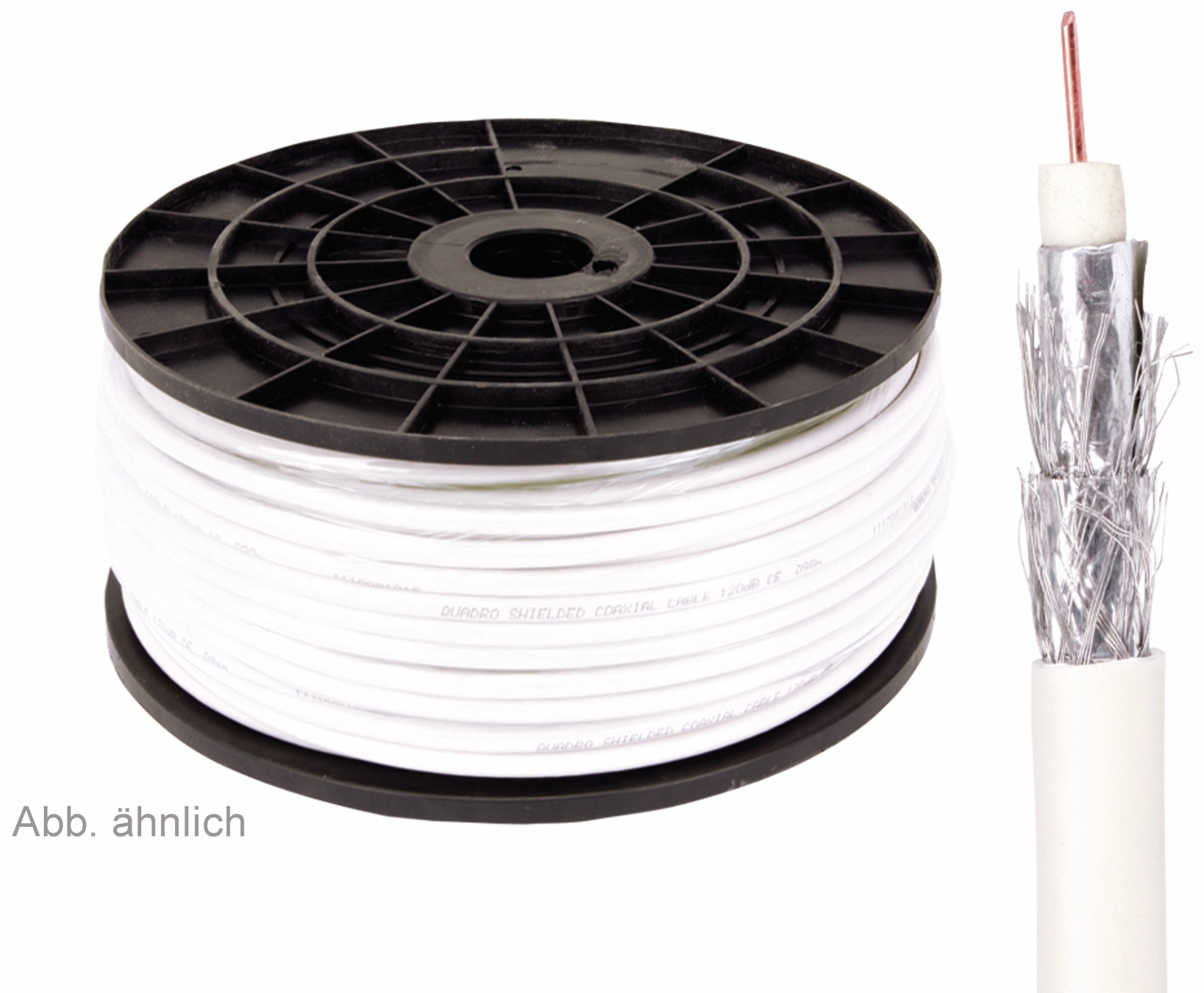 Koaxialkabel 75 Ω, 7,2 mm, 120 dB, 100 m, CCS Koaxialkabel 75 Ω, 7,2 mm, 120 dB, 100 m, CCS