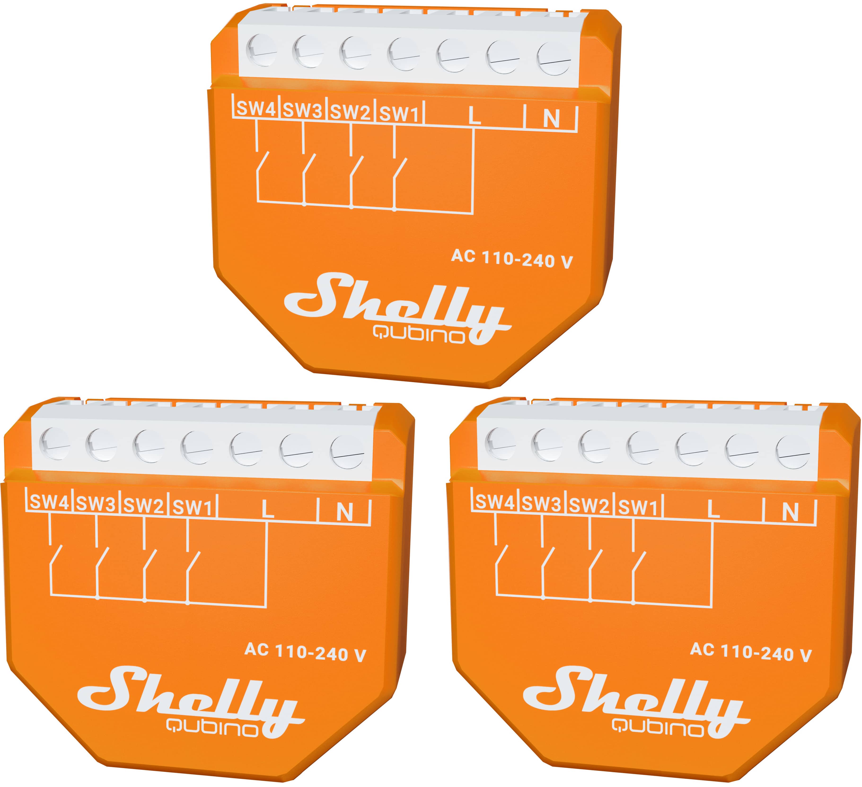 SHELLY Szenenaktivierer Wave i4, Unterputz, orange, 3 Stück SHELLY Szenenaktivierer Wave i4, Unterputz, orange, 3 Stück
