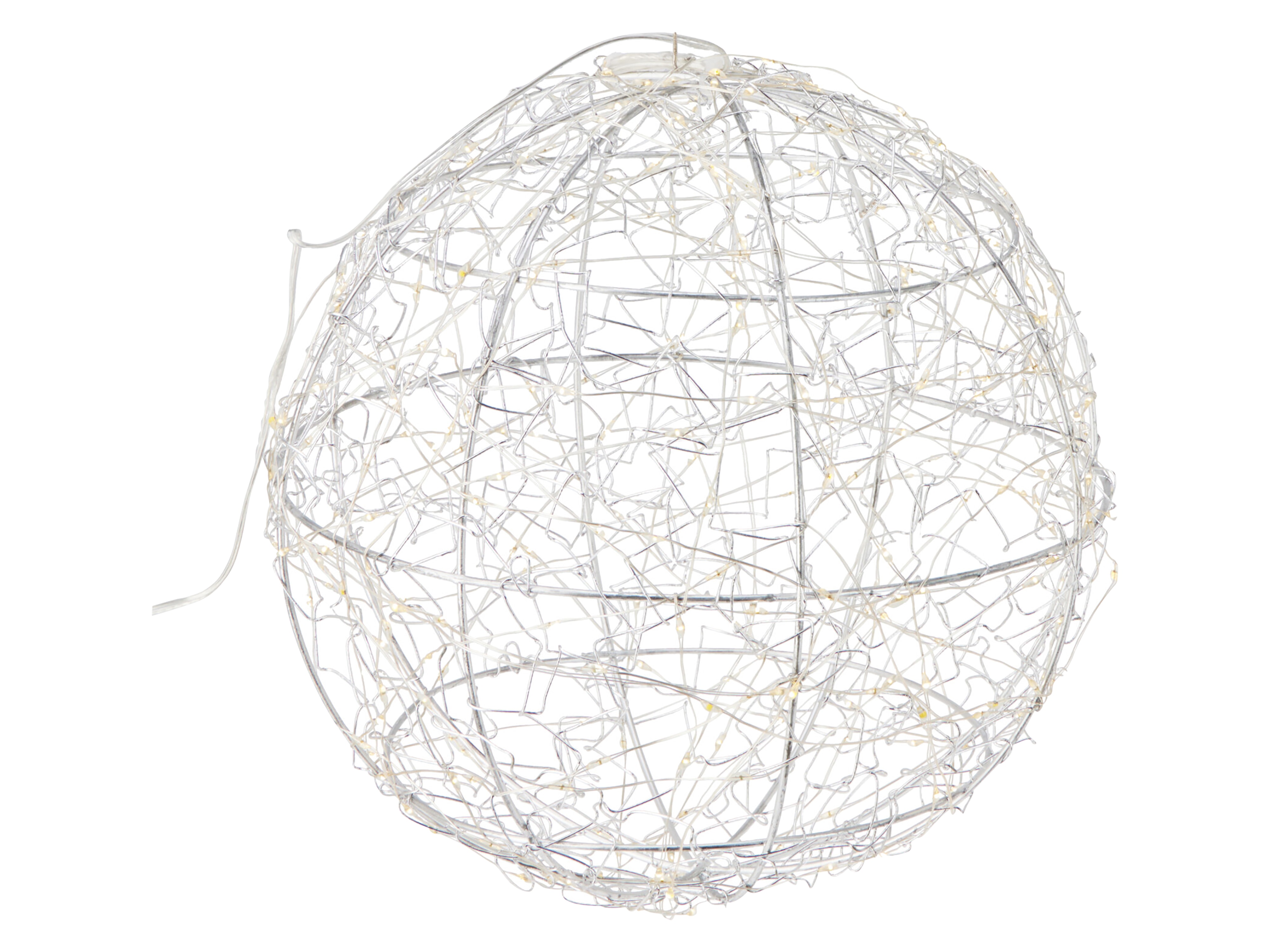 KOOPMAN LED-Kugel, warmweiß, IP44, Timerfunktion, Kabelbetrieben