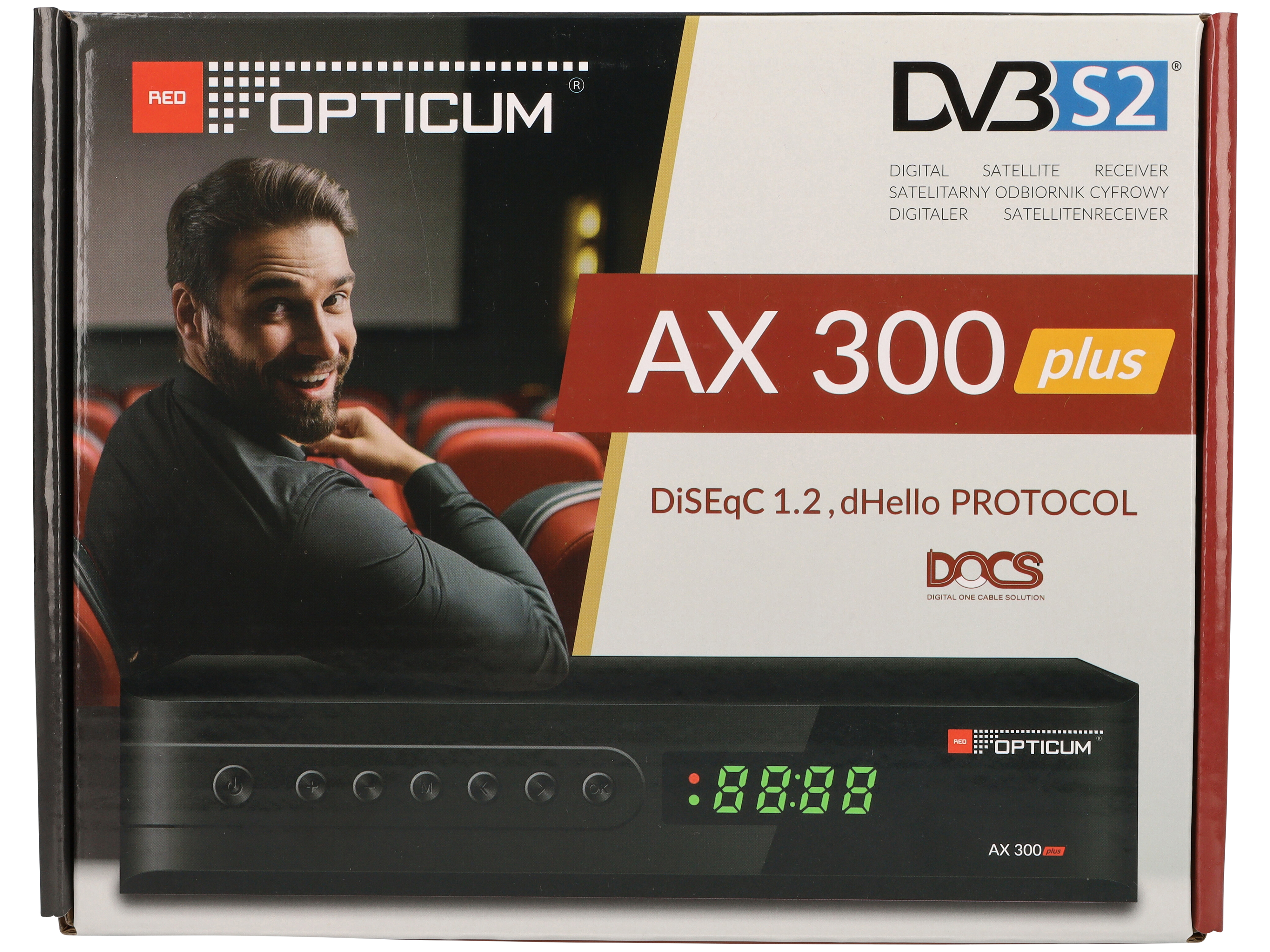 RED OPTICUM DVB-S HDTV-Receiver AX300 plus, schwarz