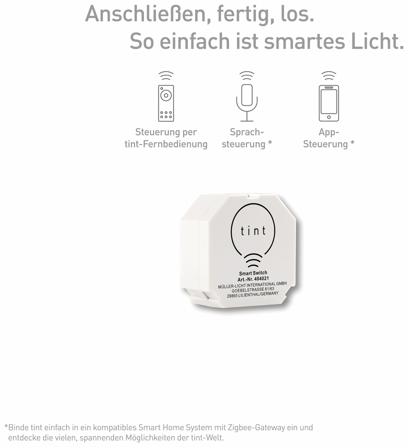 TINT Schaltaktor MüLLER LICHT 200 W, weiß