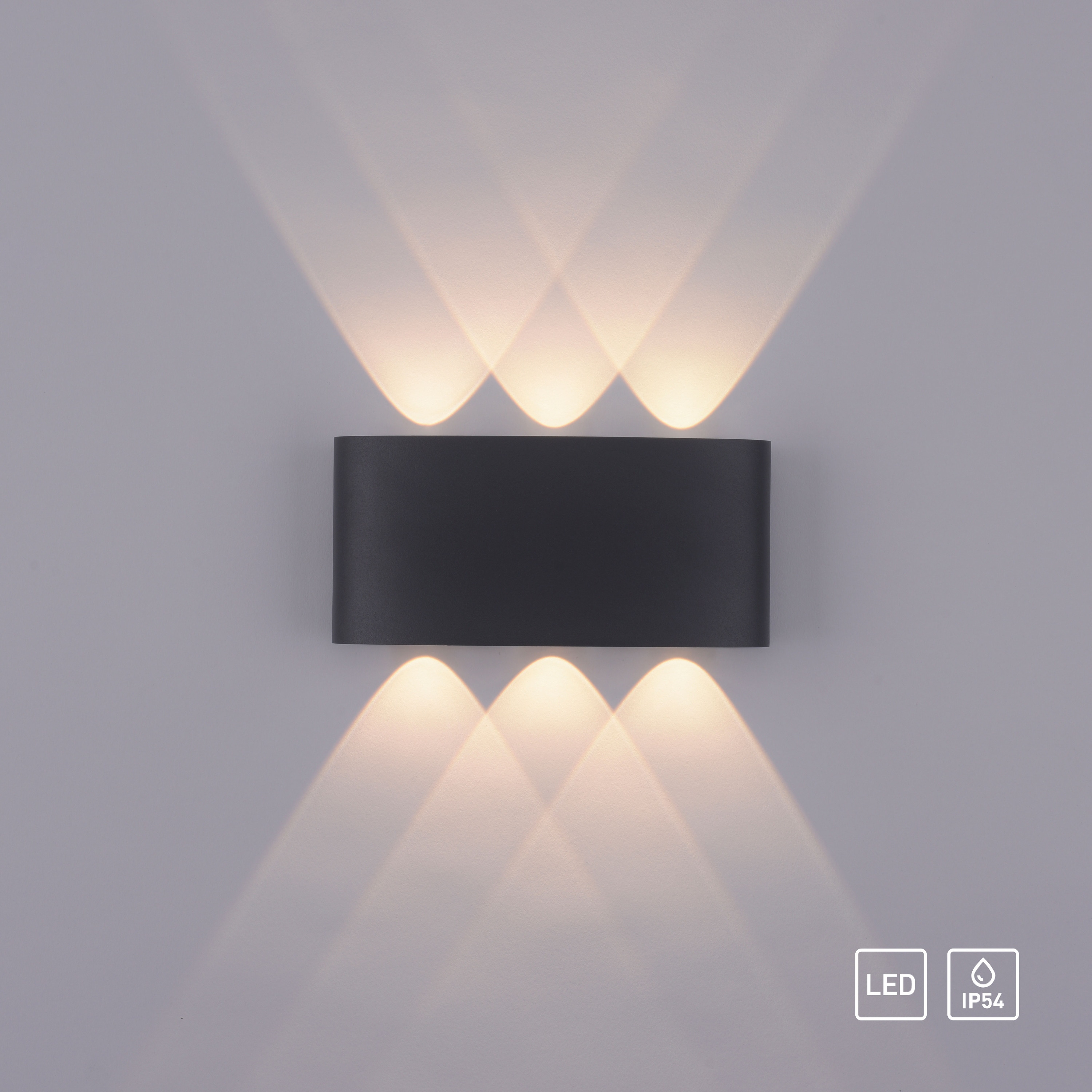 PAUL NEUHAUS LED-Wandleuchte 9488-13 anthrazit, 4,8 W, 720 lm, 3000 K, IP54