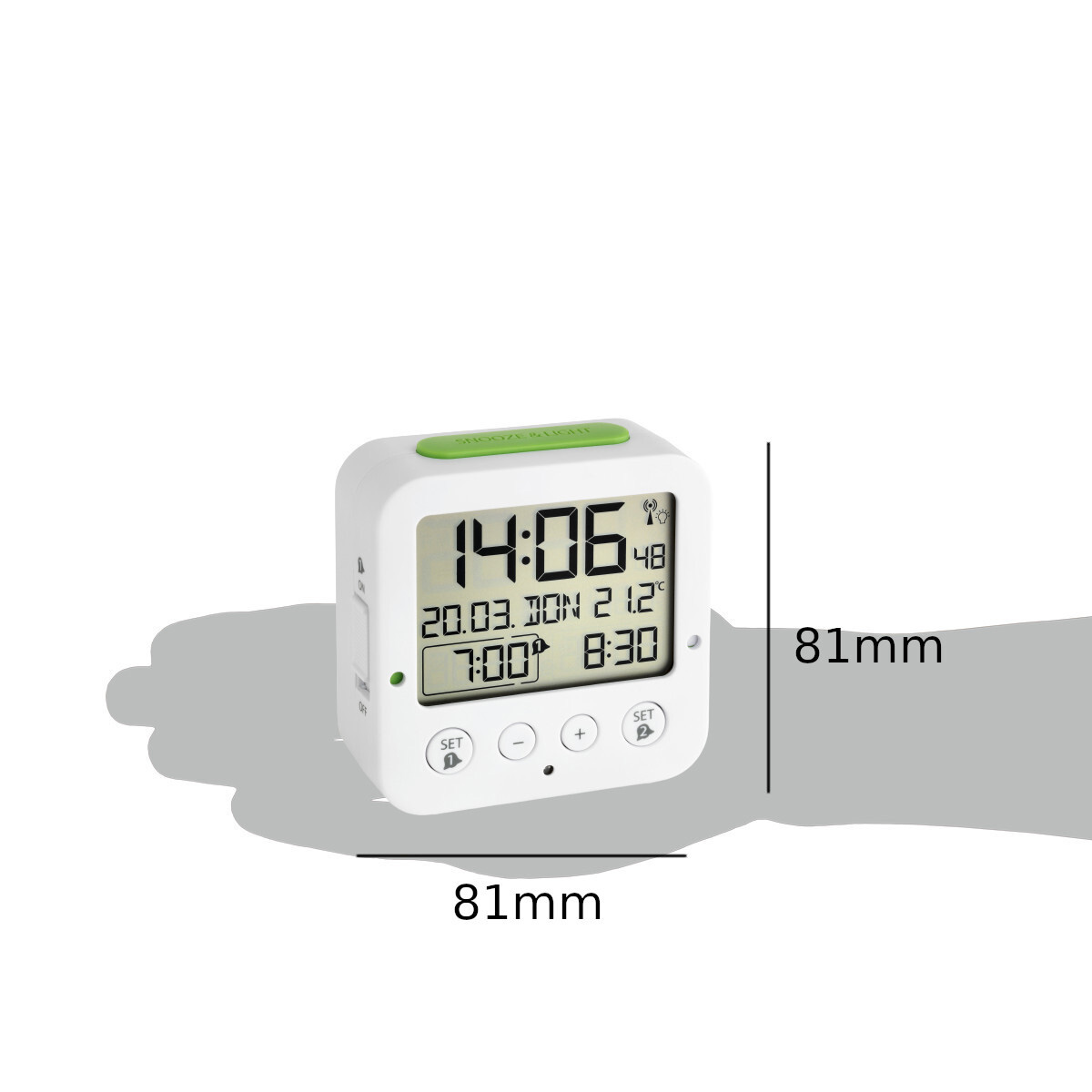 TFA Digitaler Funkwecker 60.2528.02, mit Temperatur BINGO TFA Digitaler Funkwecker 60.2528.02, mit Temperatur BINGO