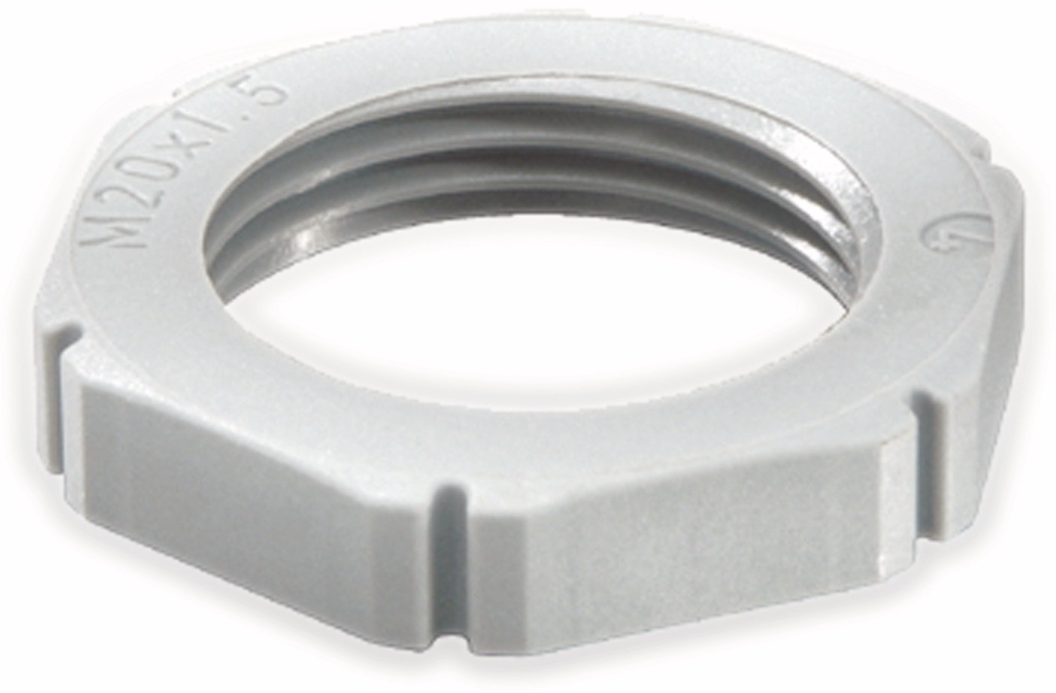 WISKA Gegenmutter, 10060771, M 16x1,5, metrisch, Lichtgrau