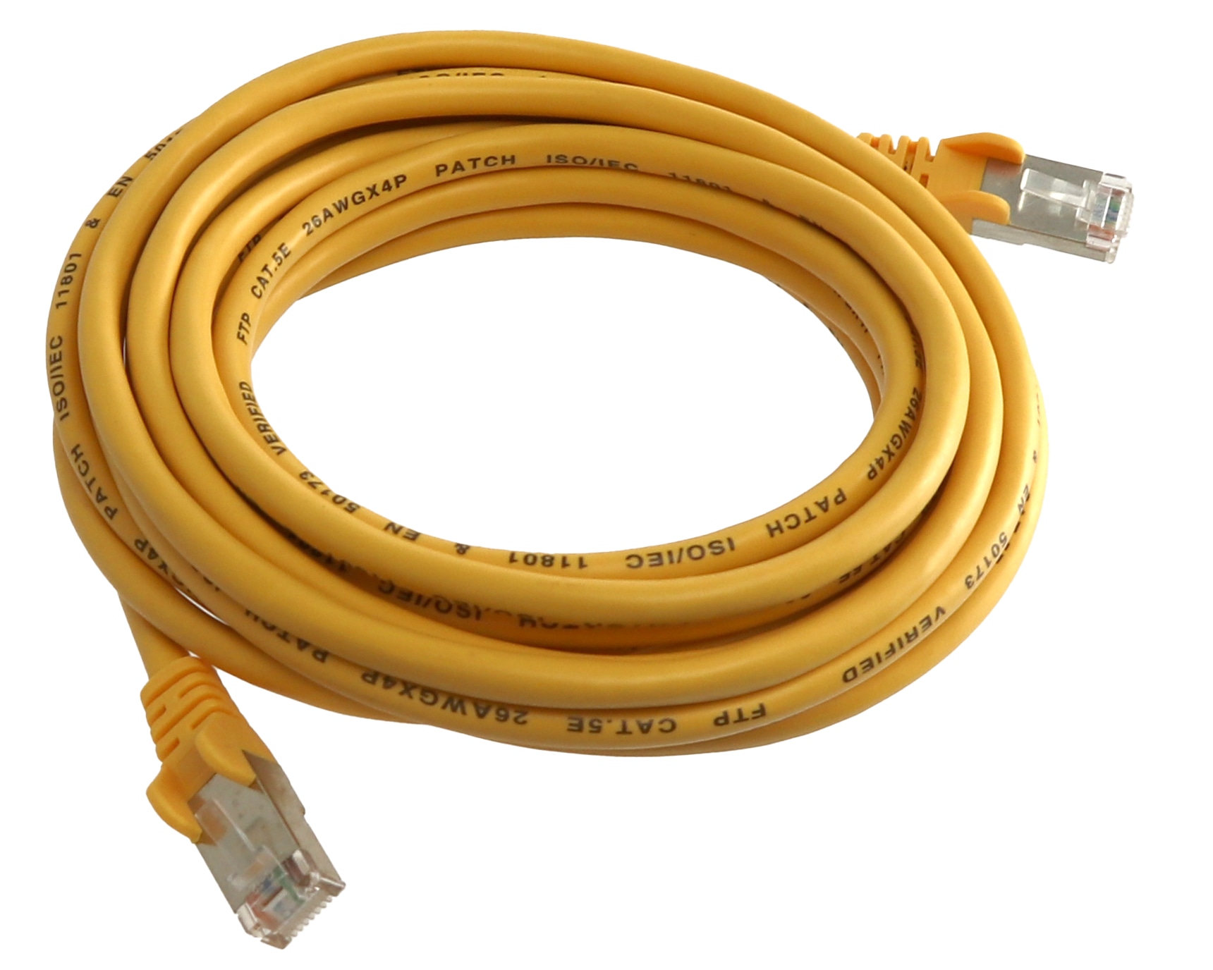 CAT.5E Patchkabel, 5 m, gelb, FTP CAT.5E Patchkabel, 5 m, gelb, FTP