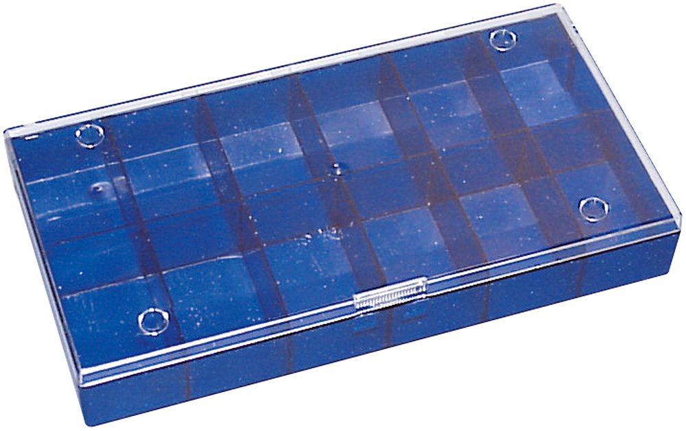 HÜFNER Sortimentskasten H2, blau/transparent