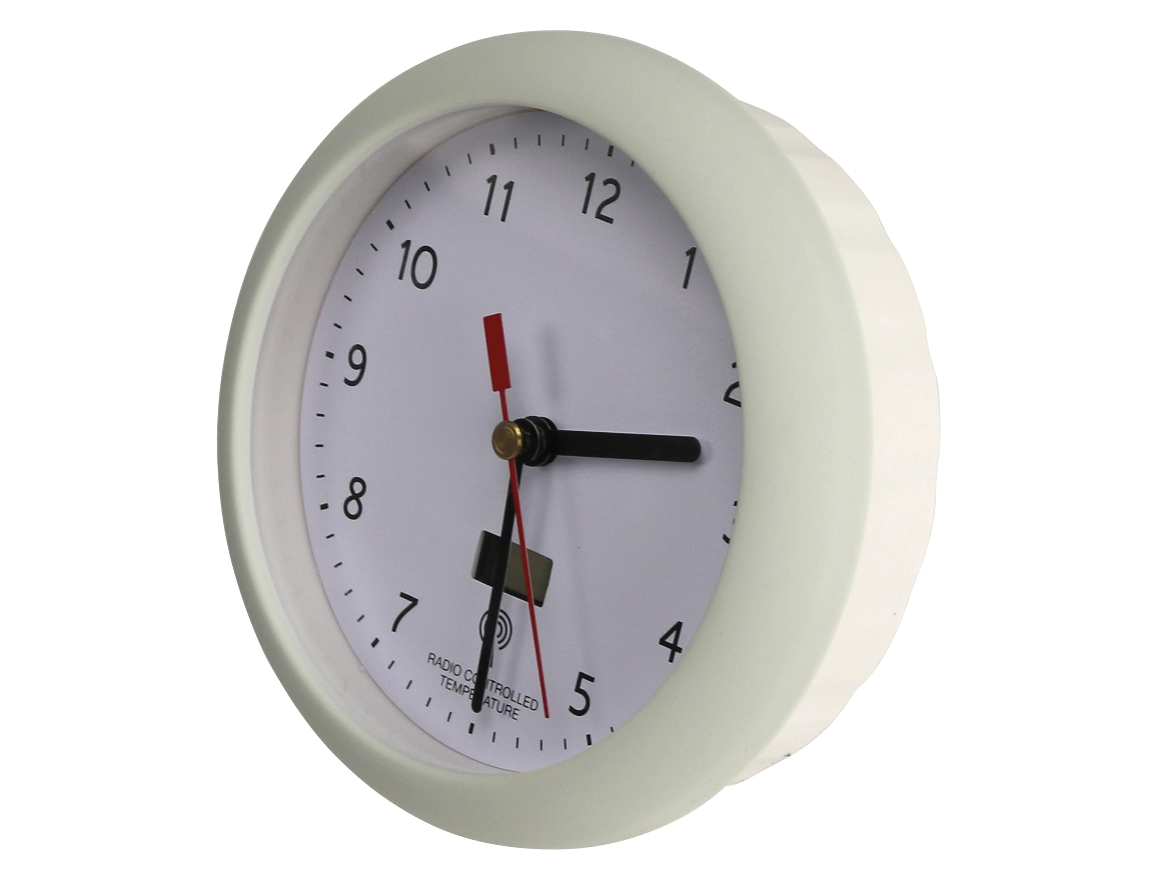 Funk-Baduhr, GT-WC-BC-03, grau, Ziffernblatt weiß, B-Ware