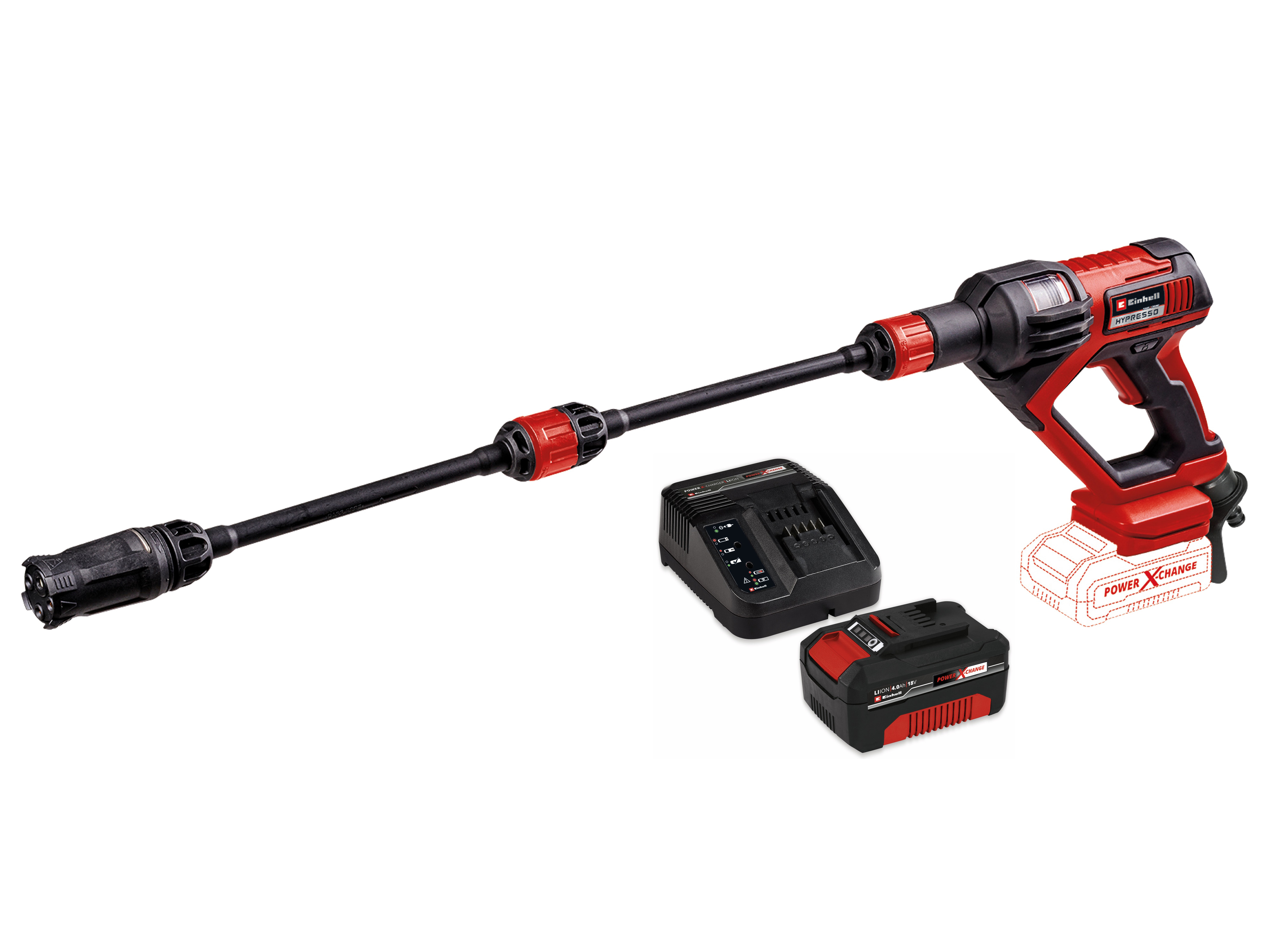 EINHELL Akku-Druckreinigerpistole HYPRESSO 18/24-1 Kit (1x 4,0 Ah)