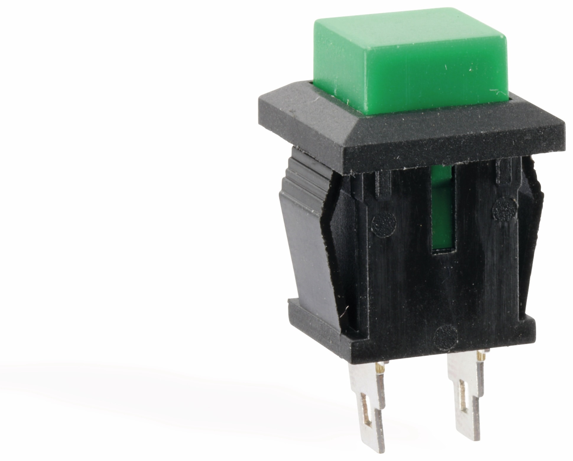 Edelstahl Druckschalter 16mm - Rastend Mit Grünem LED Ring IP65