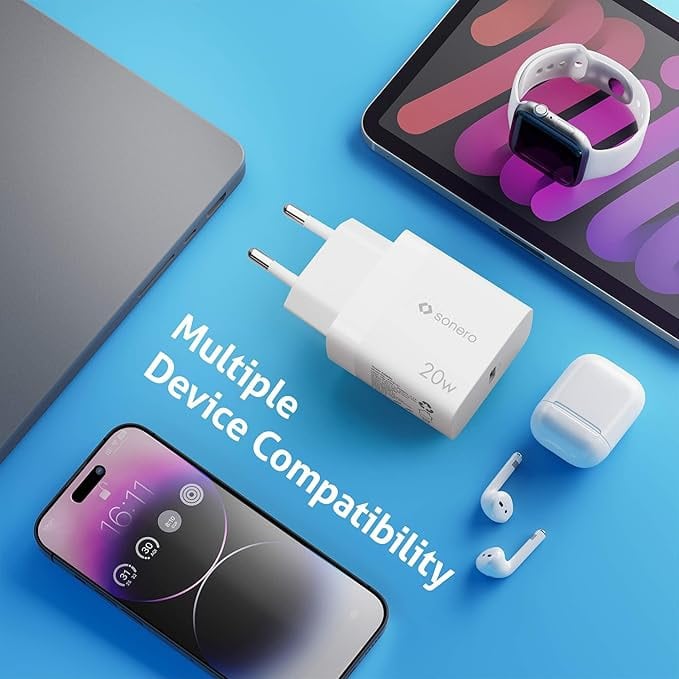 SONERO USB-C Ladegerät X-PS101, 1 Port, 20W, weiß USB-C Ladegerät SONERO X-PS101, 1 Port, 20W, weiß