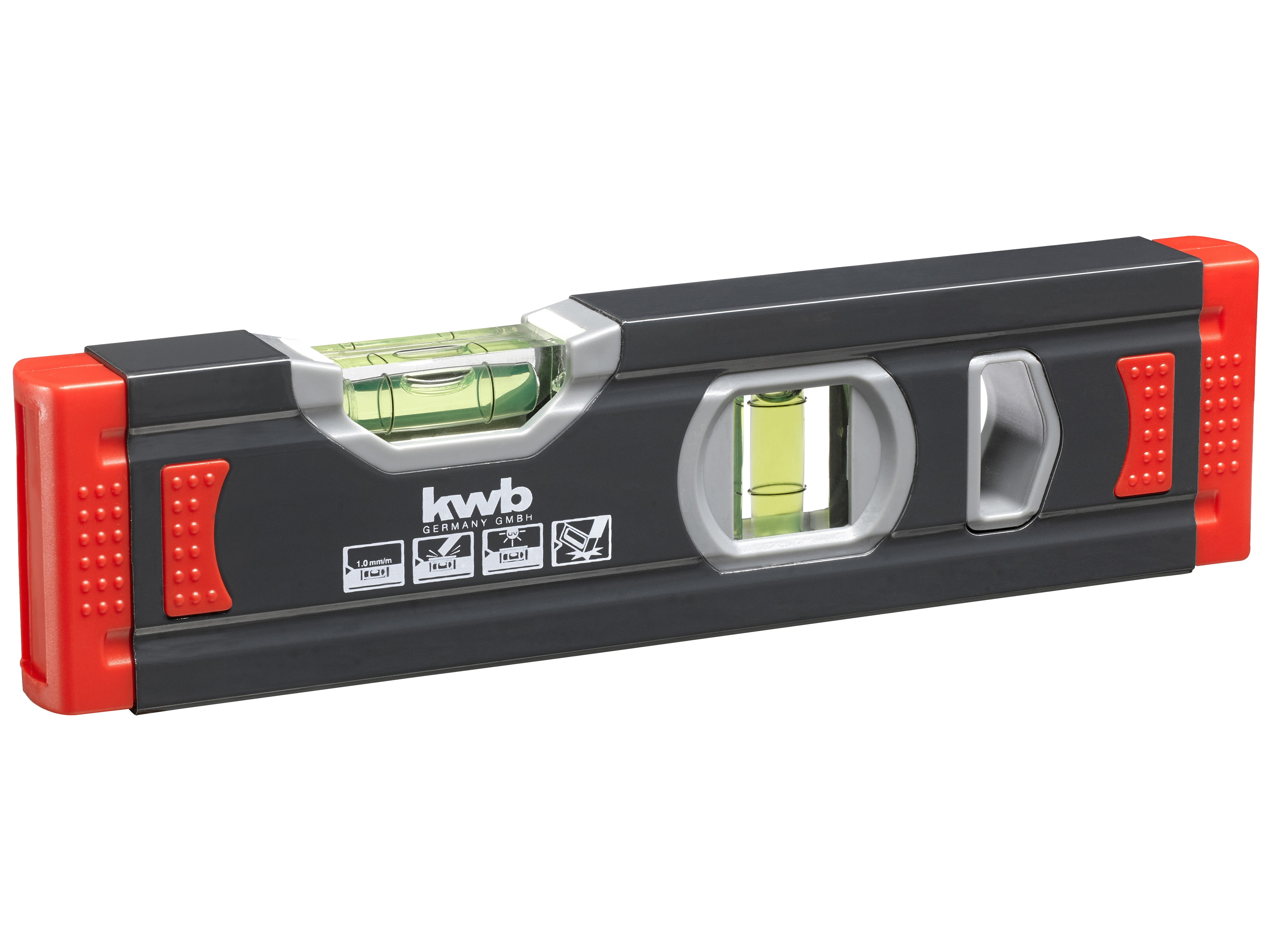 KWB Mini-Wasserwaage, 065280, mit V-Nut, 200 mm