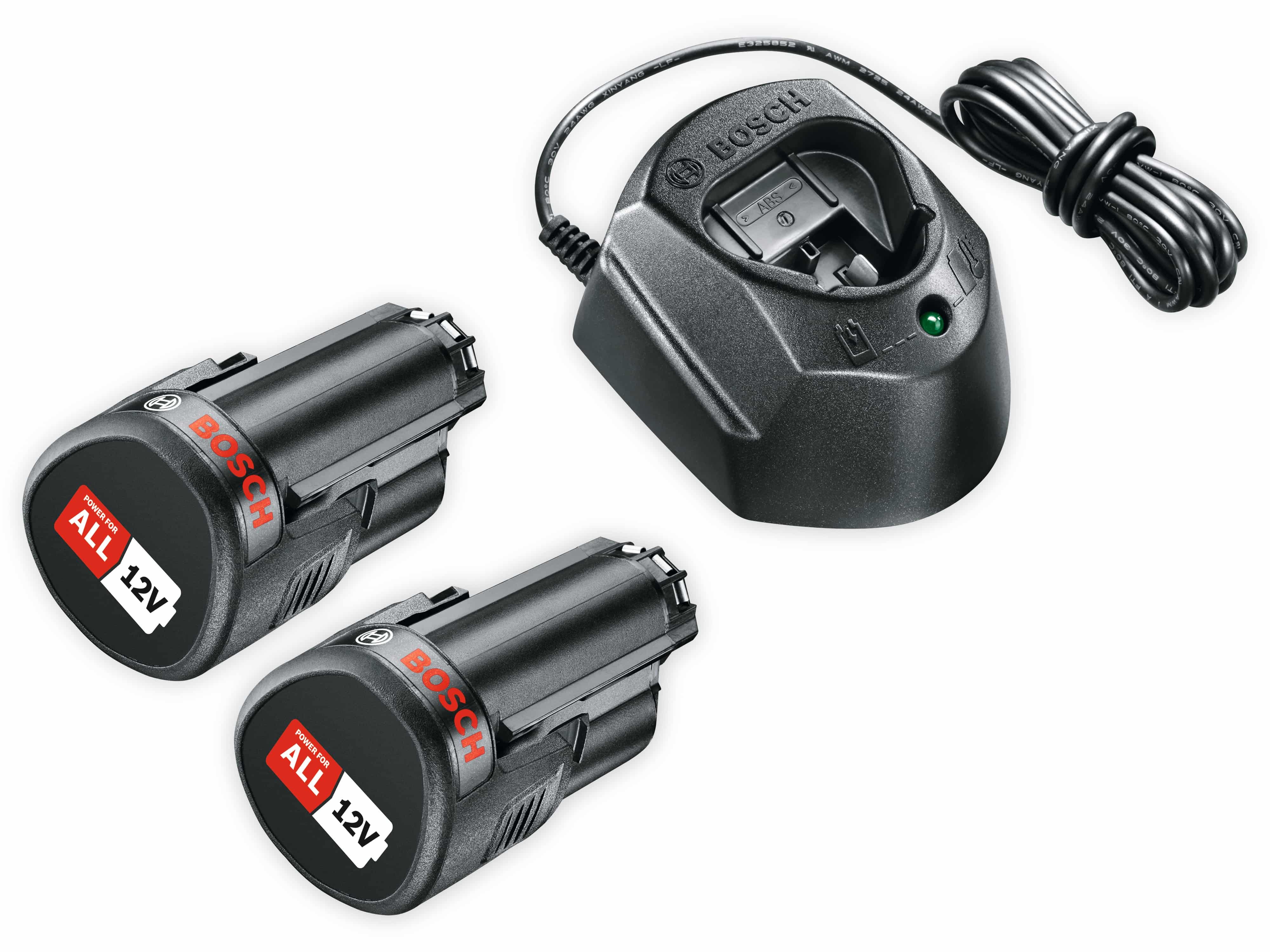 BOSCH Starter-Set, 12V, Ladegerät GAL 1210 CV, 2x Akku 1500mAh BOSCH Starter-Set, 12V, Ladegerät GAL 1210 CV, 2x Akku 1500mAh