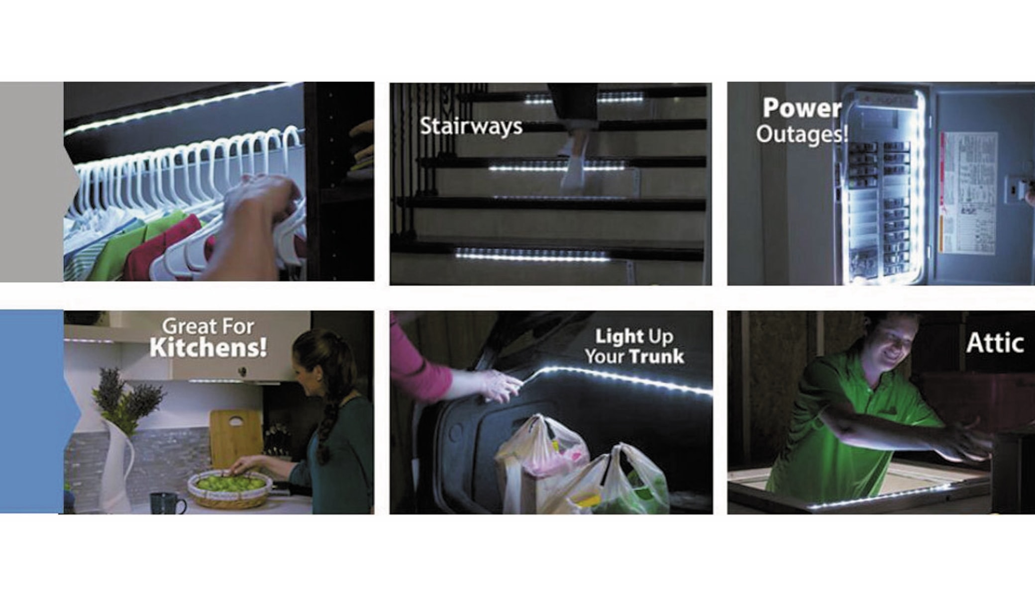 LED Strip mit Bewegungsmelder, 4000K, Batteriebetrieb, 100 cm