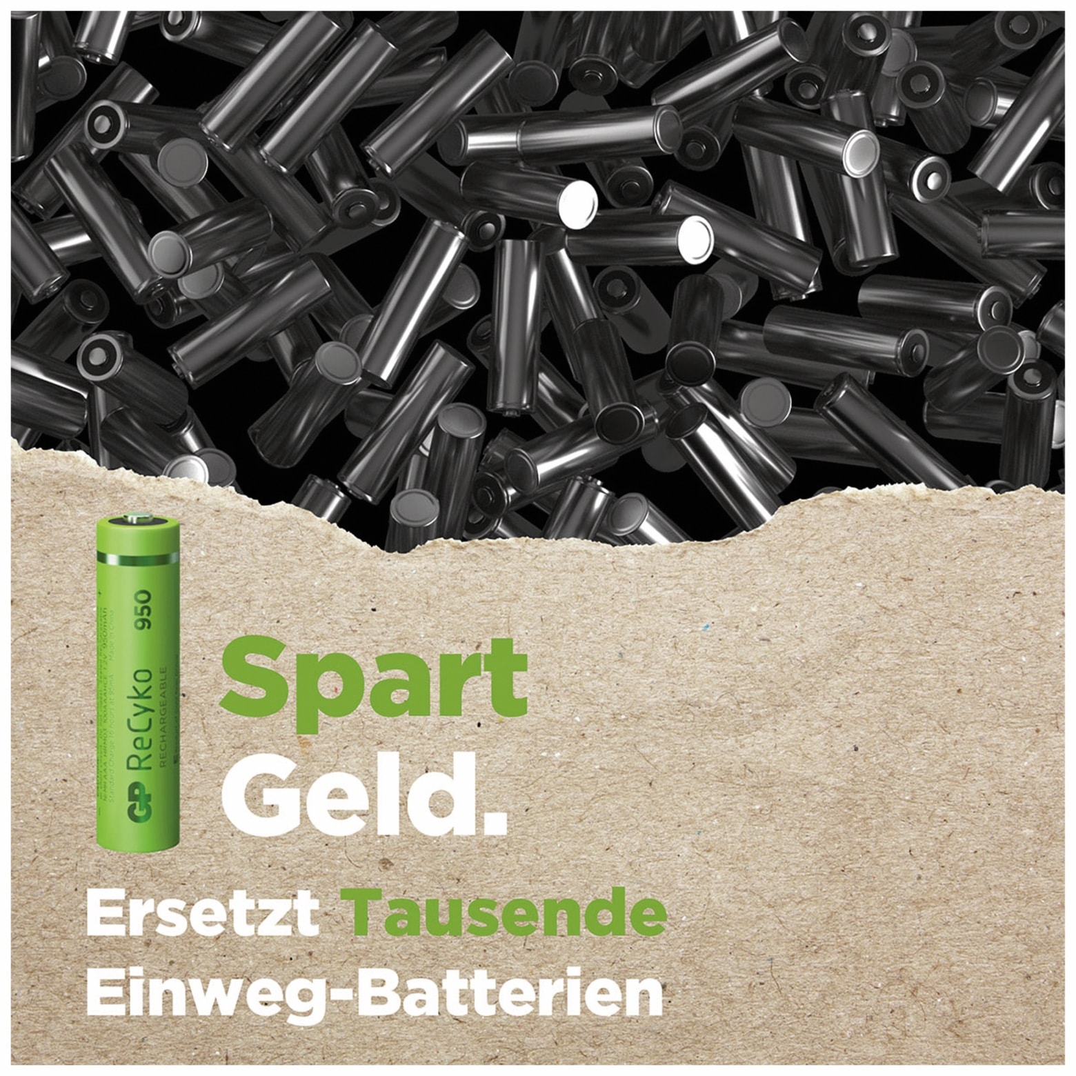 GP NiMH-Micro-Akku ReCyko+, 950 mAh, 2 Stück