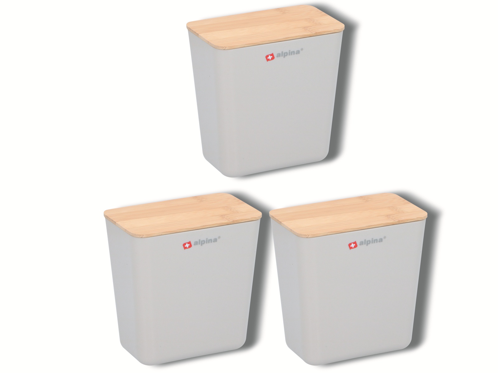 ALPINA Vorratsdosen, 3er-Set, 1 l, mit Bambusdeckel ALPINA Vorratsdosen, 3er-Set, 1 l, mit Bambusdeckel