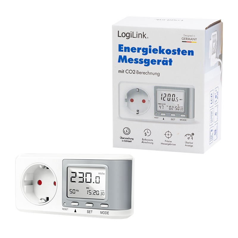 LOGILINK Energiekosten-Messgerät EM0005, mit CO2 Berechnung
