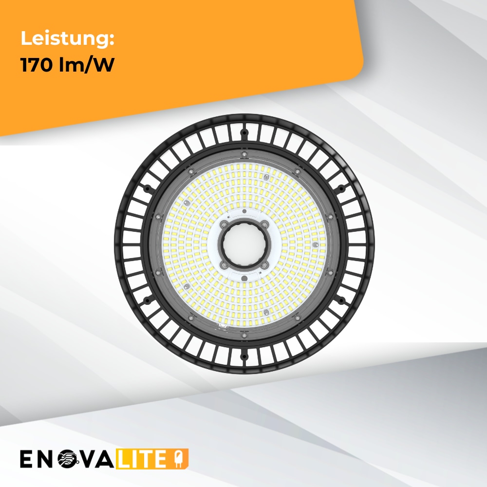 ENOVALITE LED-HighBay-Leuchte, UFO, EEK: C, 100W, 17000lm, 5000K, schwarz ENOVALITE LED-HighBay-Leuchte, UFO, EEK: C, 100W, 17000lm, 5000K, schwarz