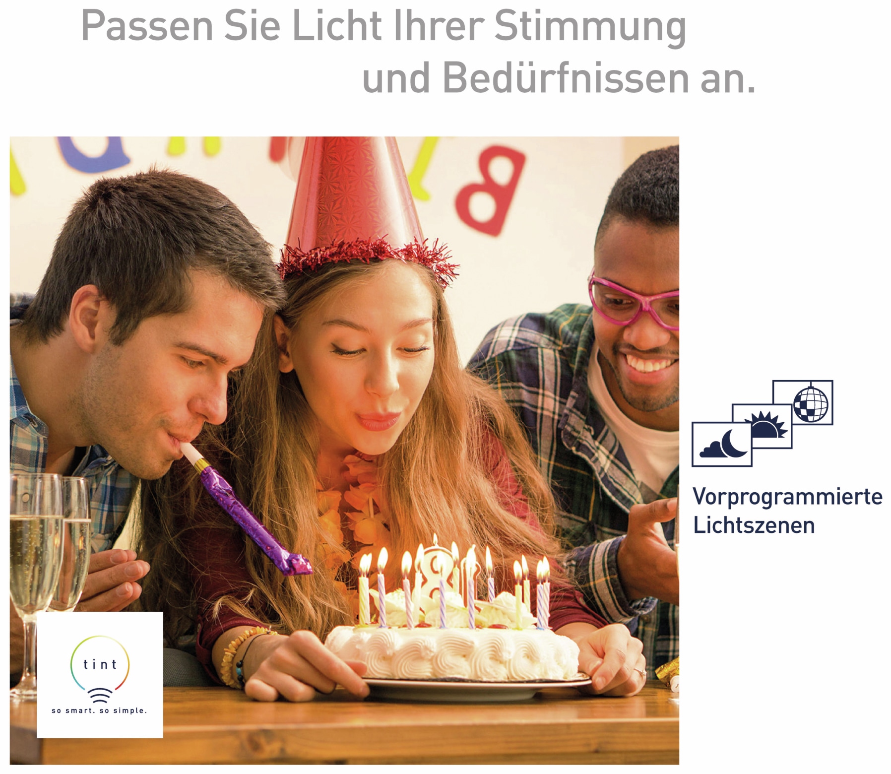 TINT Startserset MüLLER LICHT E27, 9,5 W, EEK G, 806 lm, 2x Birne, 1x FB