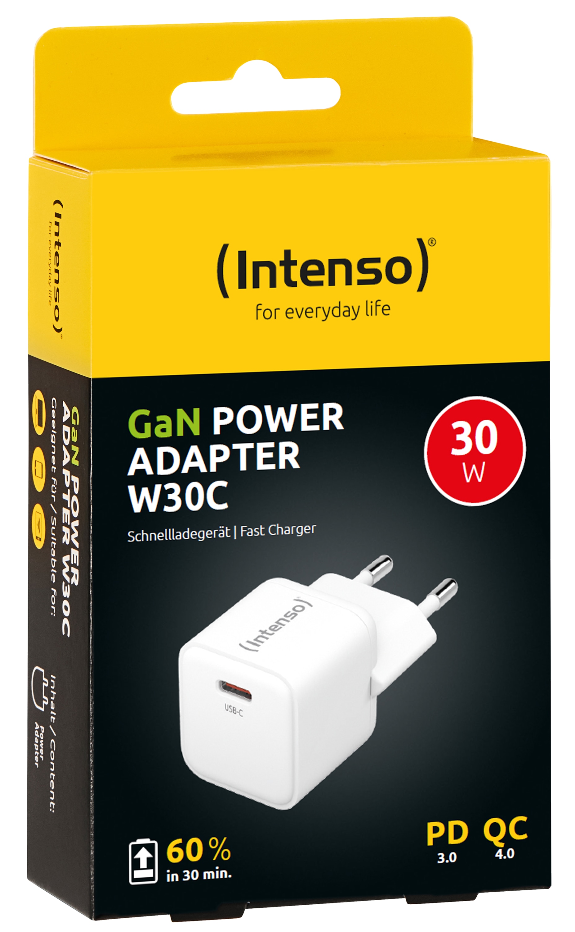 INTENSO USB-Ladegerät W30C, 1 x USB-C, 30 Watt