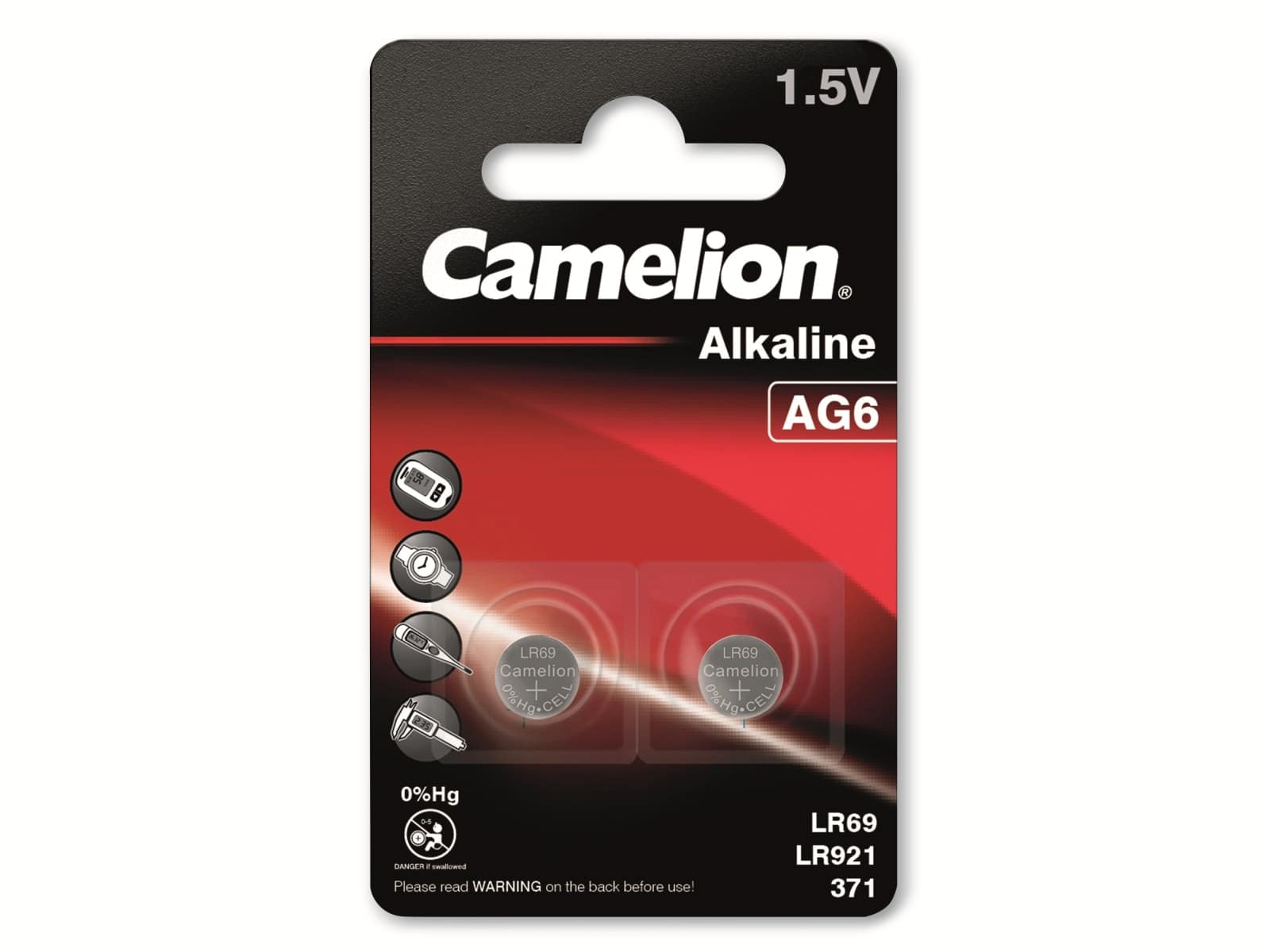 CAMELION Knopfzelle AG6, 2 St. CAMELION Knopfzelle AG6, 2 St.