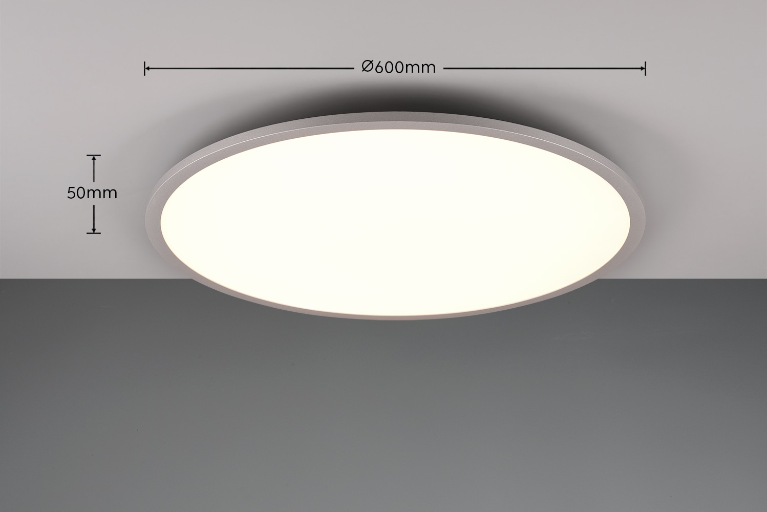TRIO LED-Deckenleuchte Yuma 641719287 Titanfarbig, 35 W, 4200 lm, CCT, 4 W RGB TRIO LED-Deckenleuchte Yuma 641719287 Titanfarbig, 35 W, 4200 lm, CCT, 4 W RGB