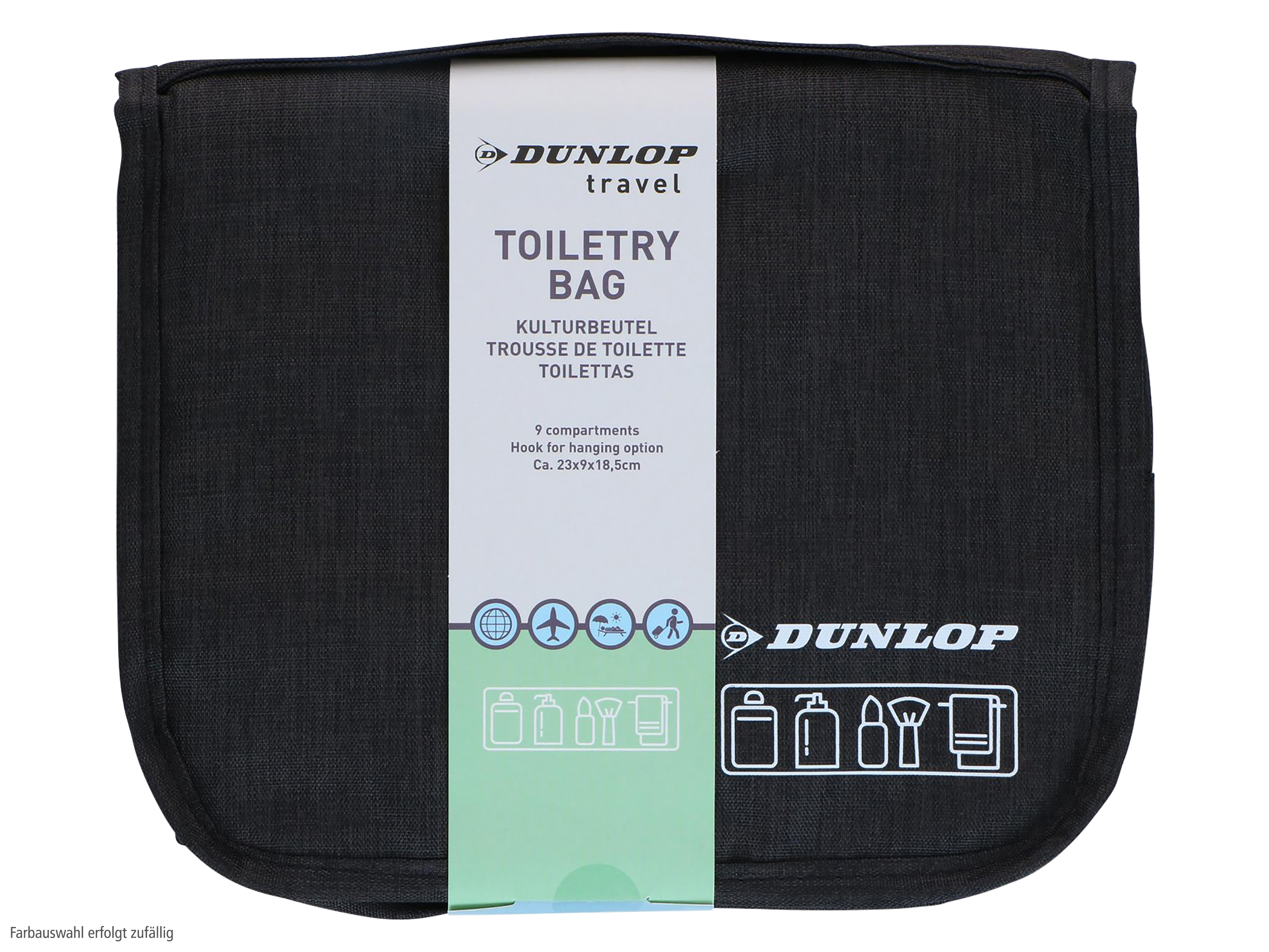 DUNLOP Kulturbeutel, 23x9x18,5 cm, Schwarz, Grau, Blau DUNLOP Kulturbeutel, 23x9x18,5 cm, Schwarz, Grau, Blau