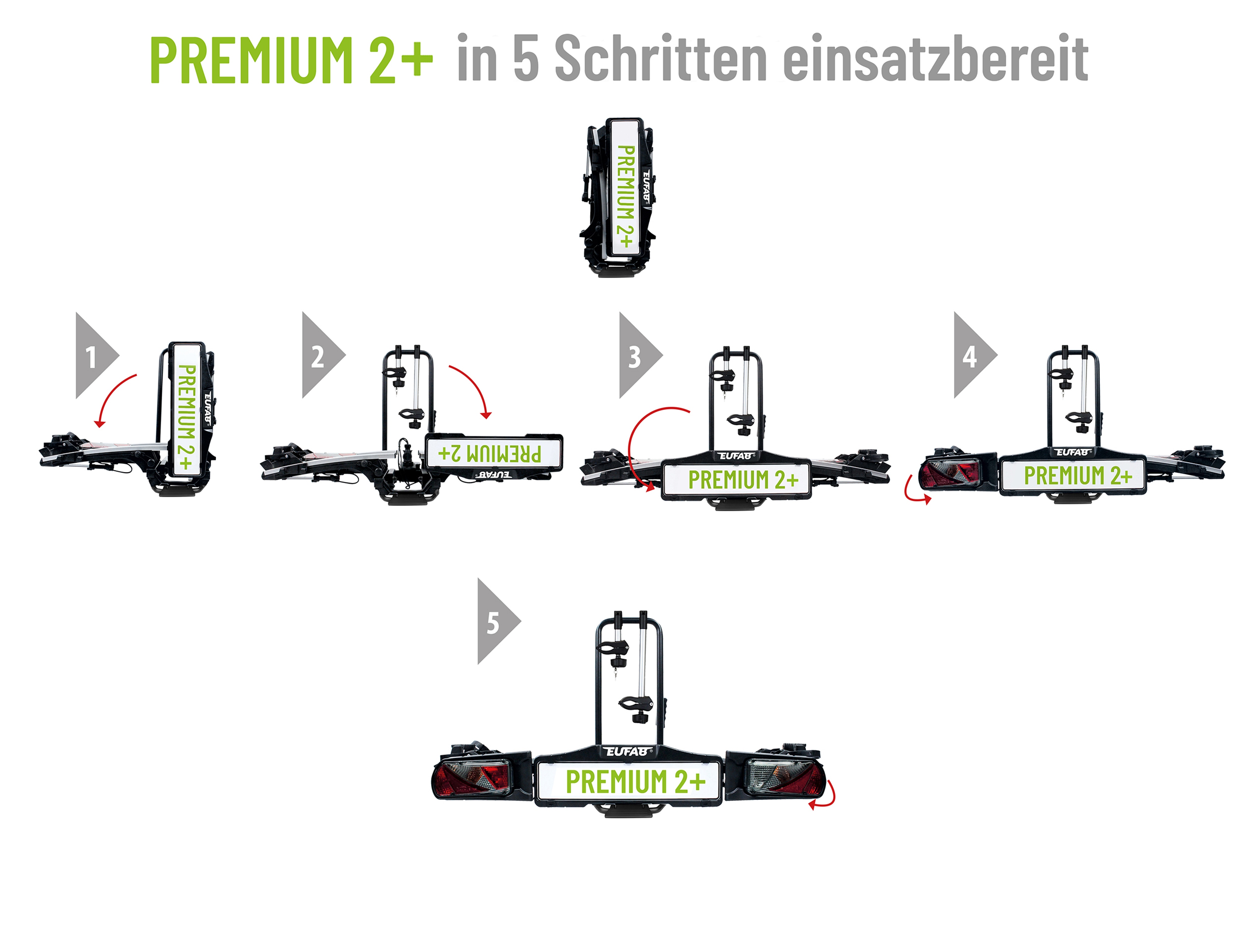 EUFAB Fahrradträger PREMIUM PLUS 2, 11523, für 2 Fahrräder