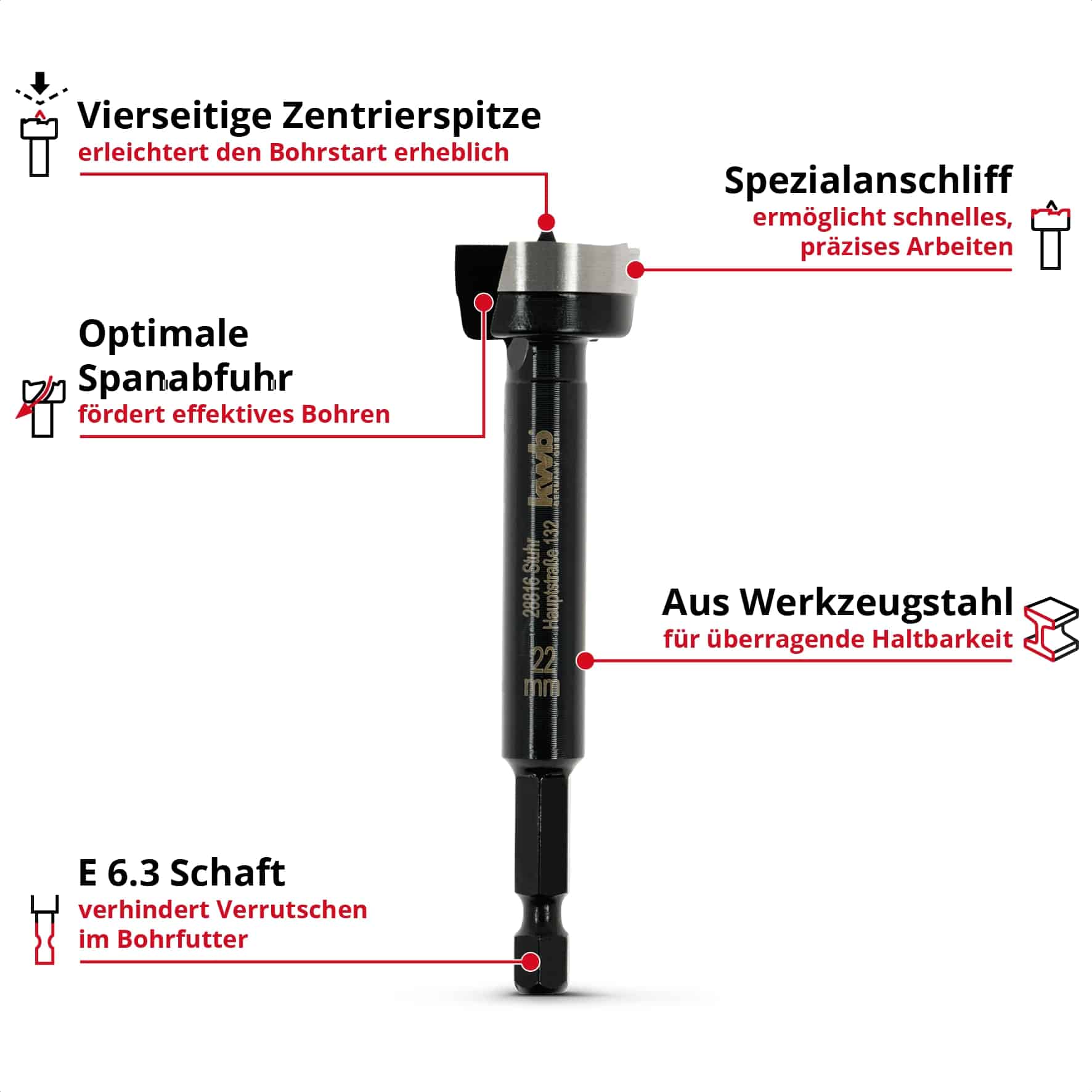 KWB Forstnerbohrer, 706422, 22 mm KWB Forstnerbohrer, 706422, 22 mm