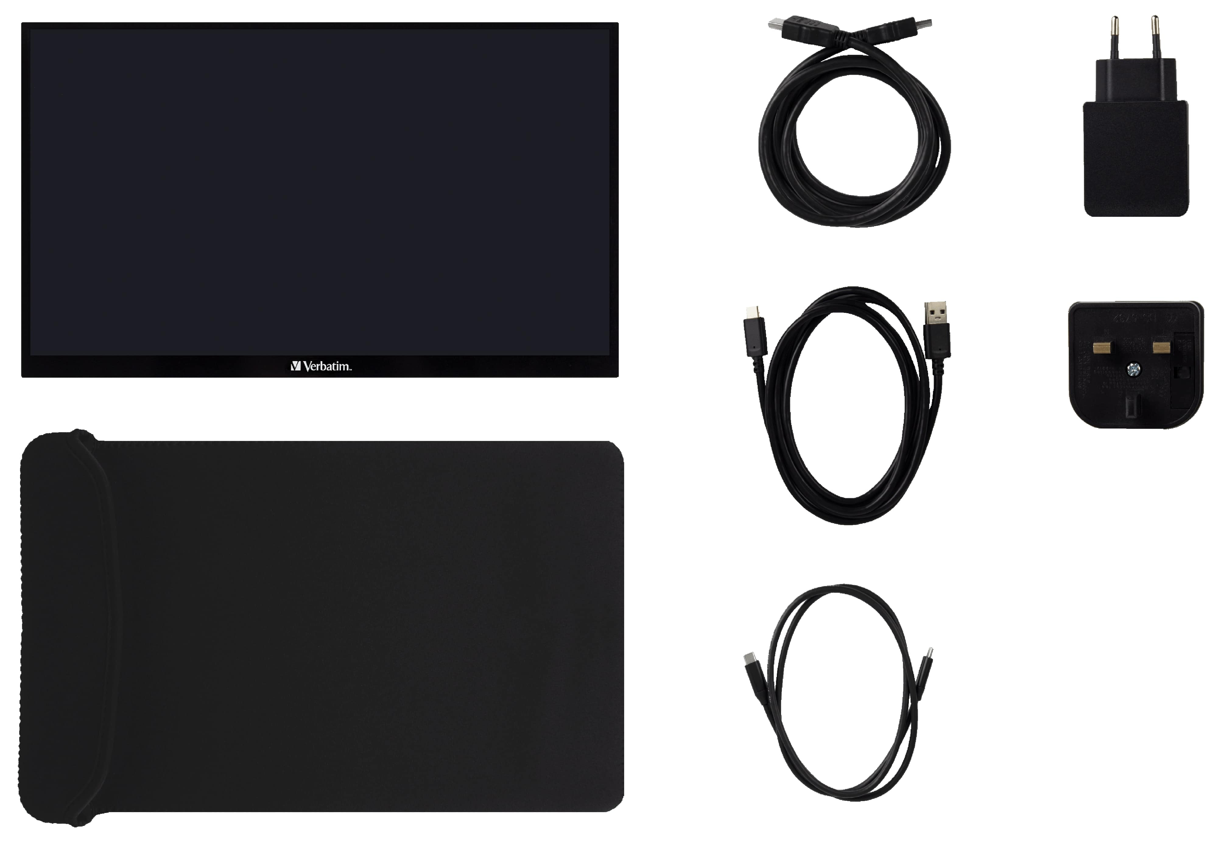 VERBATIM Tragbarer Monitor PMT-15, 39,6 cm (15.6"), HDMI, USB-C VERBATIM Tragbarer Monitor PMT-15, 39,6 cm (15.6"), HDMI, USB-C