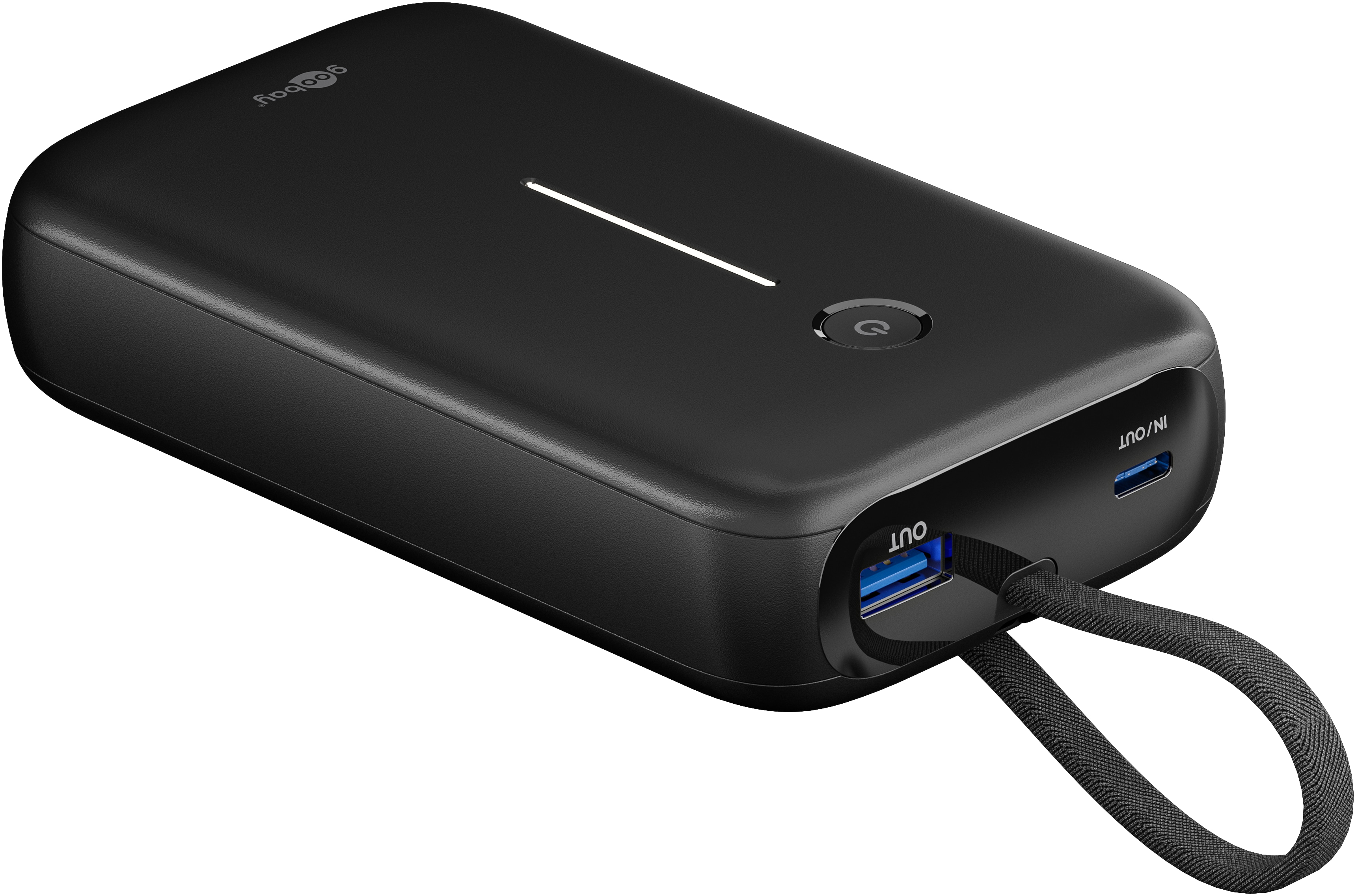 GOOBAY USB Powerbank 76252, 20.000mAh, 30 W, USB-A, 2x USB-C, schwarz