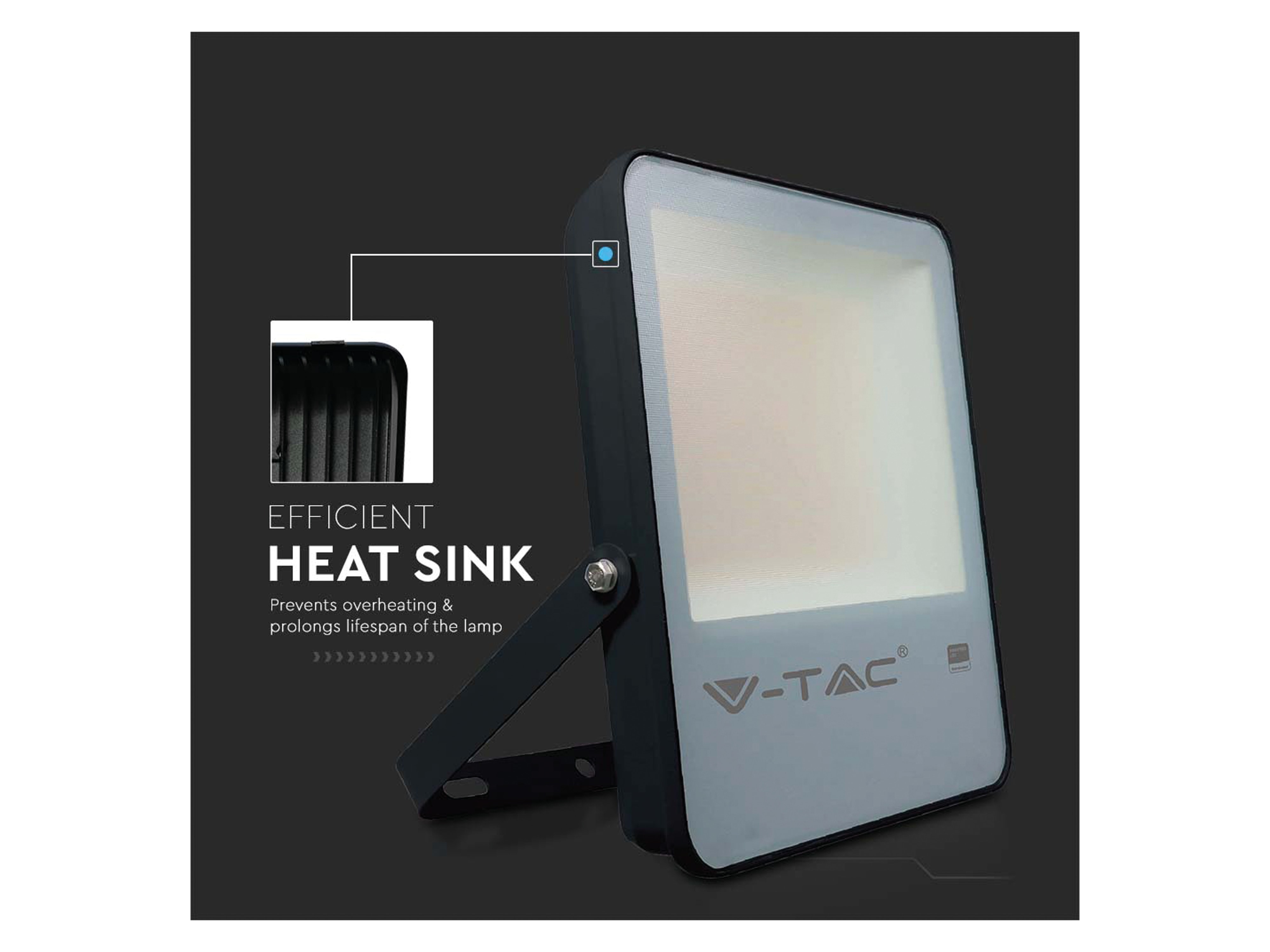 V-TAC LED-Fluter VT-52, High Lumen, 50 W, 6850 lm, 6500 K V-TAC LED-Fluter VT-52, High Lumen, 50 W, 6850 lm, 6500 K