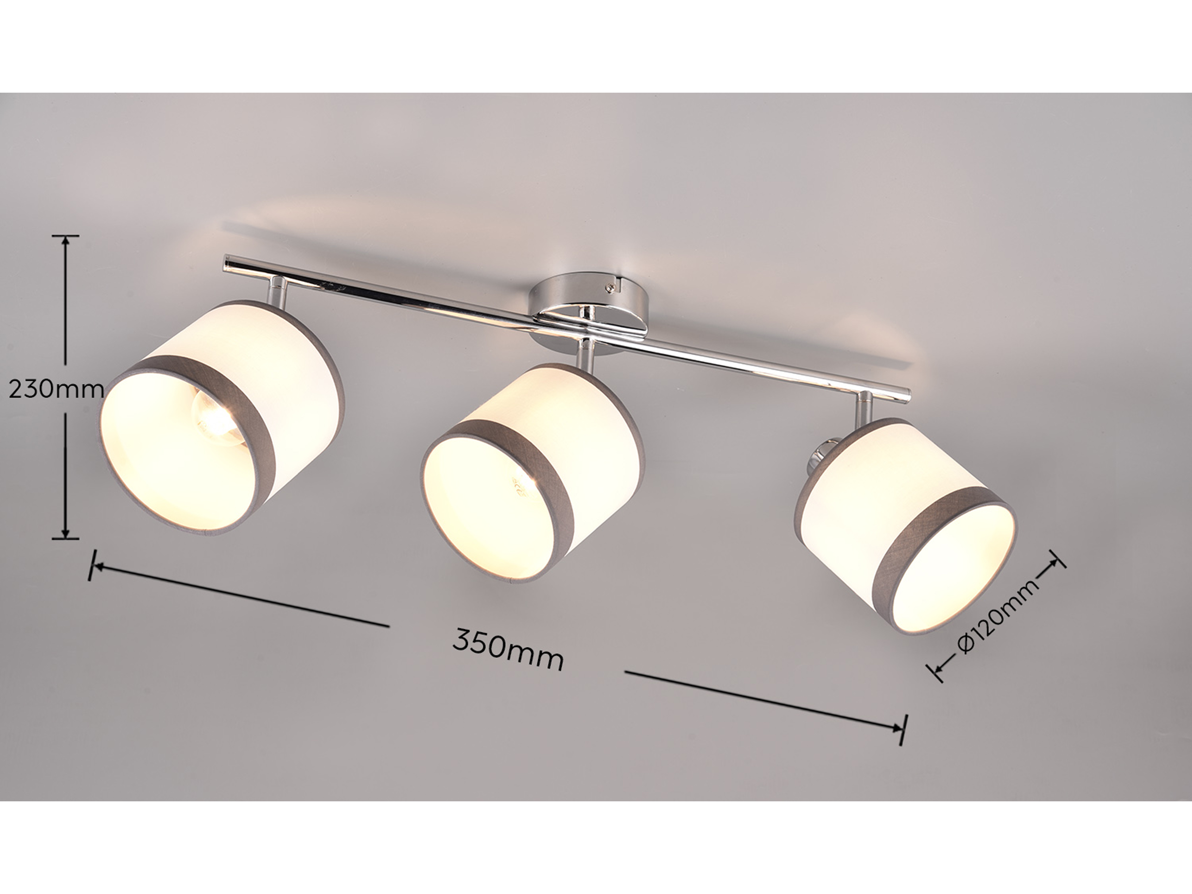 REALITY Deckenleuchte Davos R81553006 chrom, 3 x E14, max. 10 W REALITY Deckenleuchte Davos R81553006 chrom, 3 x E14, max. 10 W