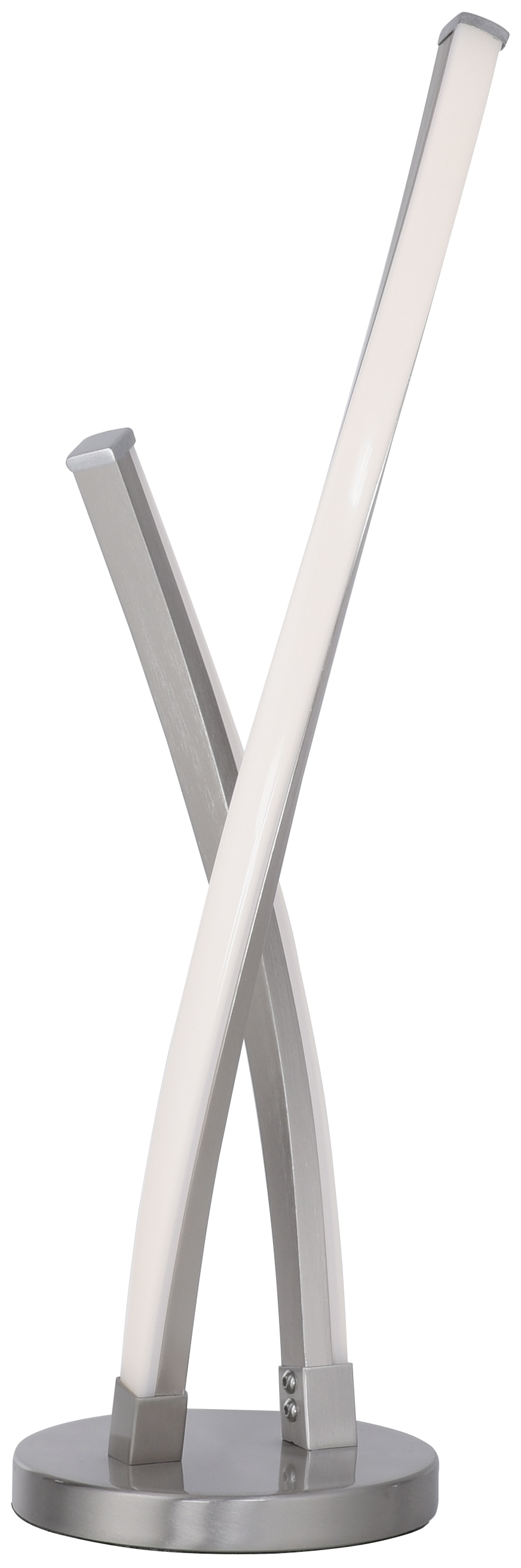 JUST LIGHT LED-Tischleuchte 11991-55 stahlfarbig, 9,5 W, 1050 lm, CCT, RGB, Smart Home