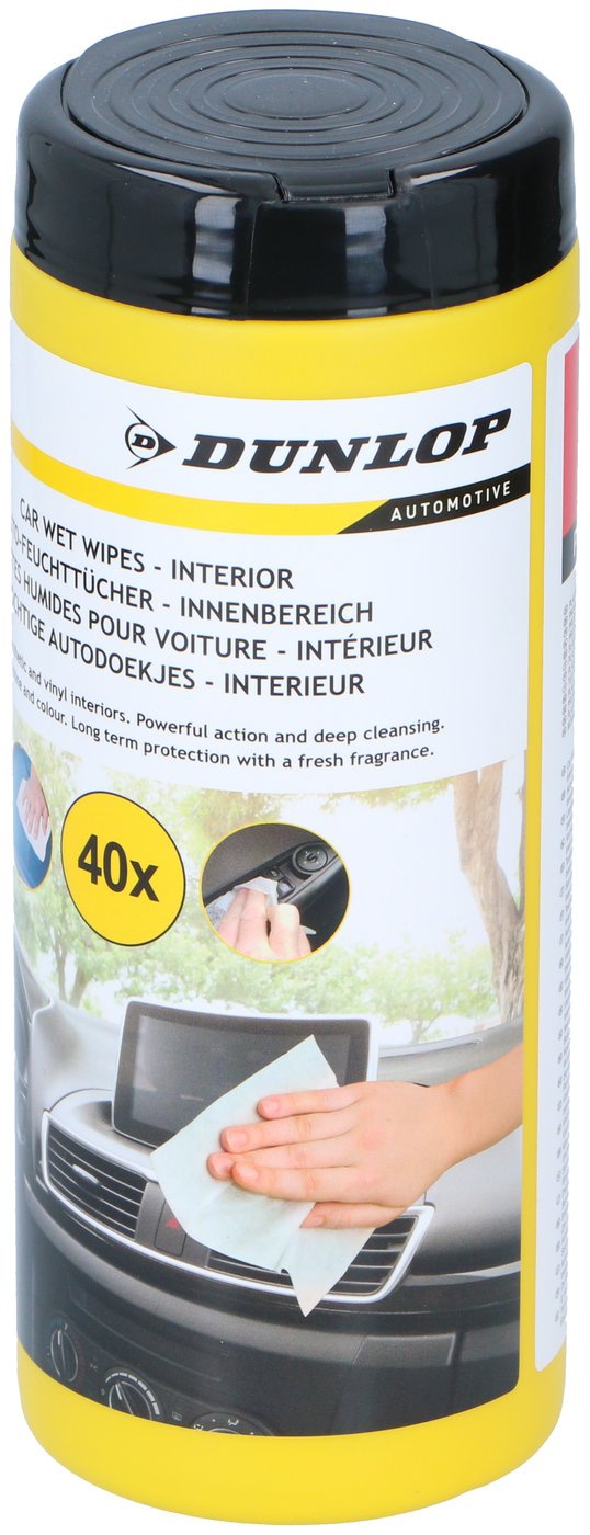 DUNLOP Auto Feuchtreinigungstücher, 40 Stück, Vanille Geruch