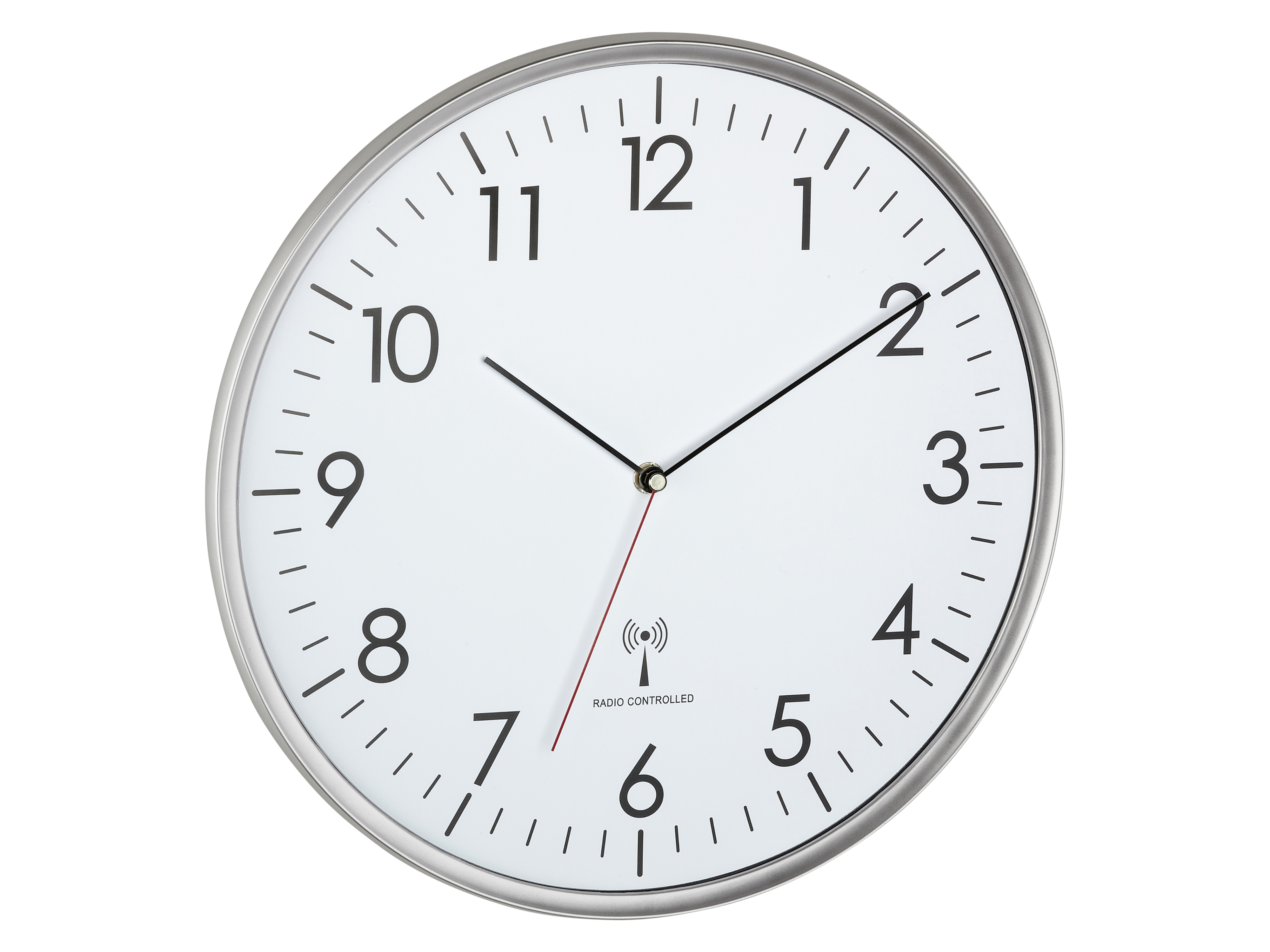 TFA Analoge Funkwanduhr 60.3514, silber